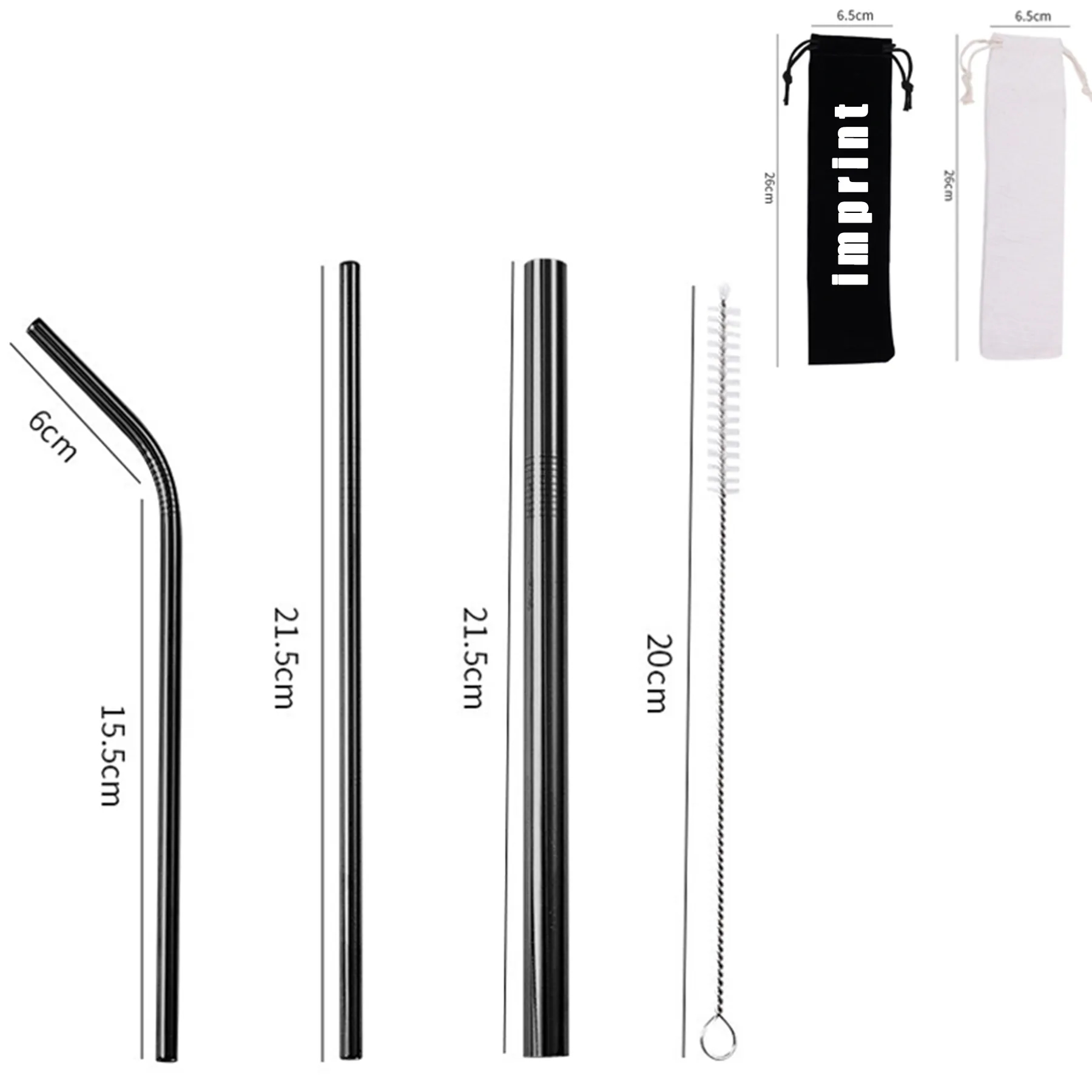 Stainless Steel Straw Set 2