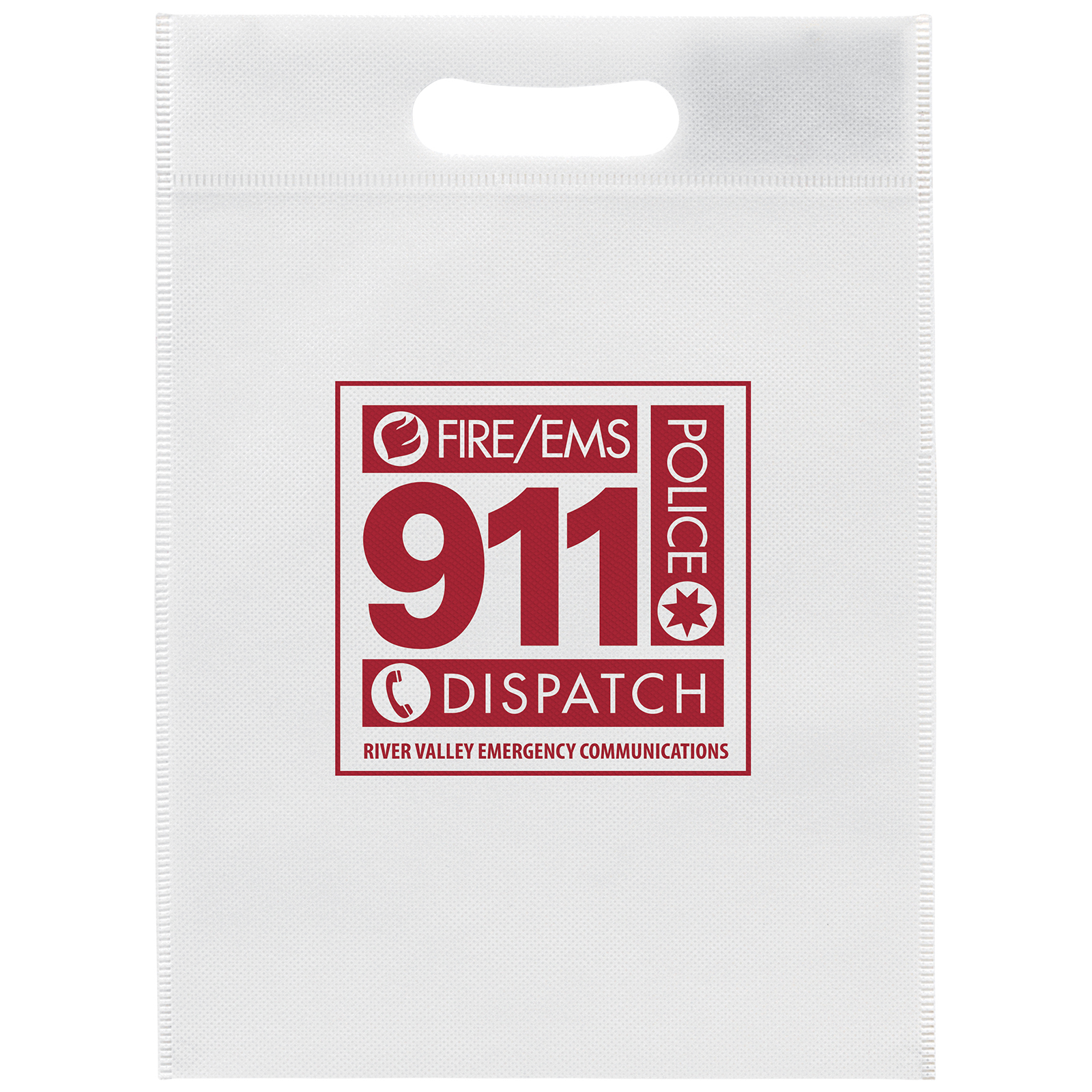 10W x 14H - Non-Woven Die Cut Bag - Screen Print 4