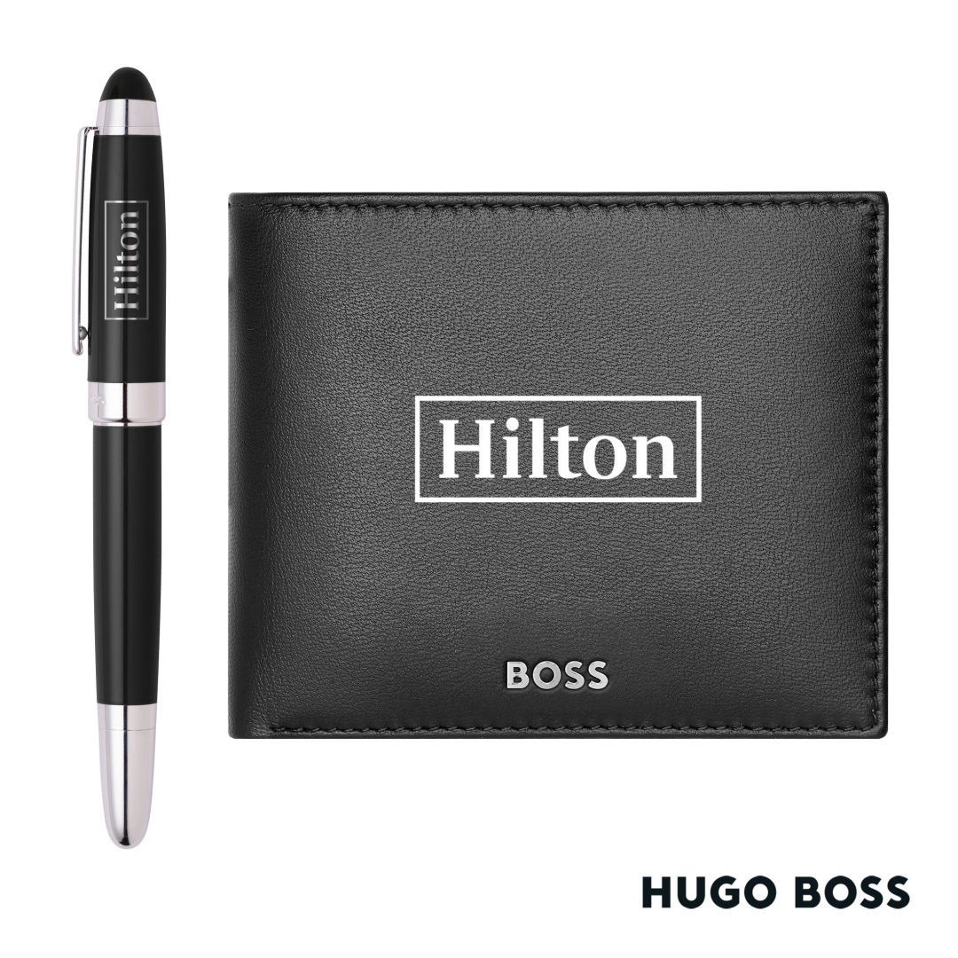 Hugo Boss® Rollerball Pen & Wallet Set