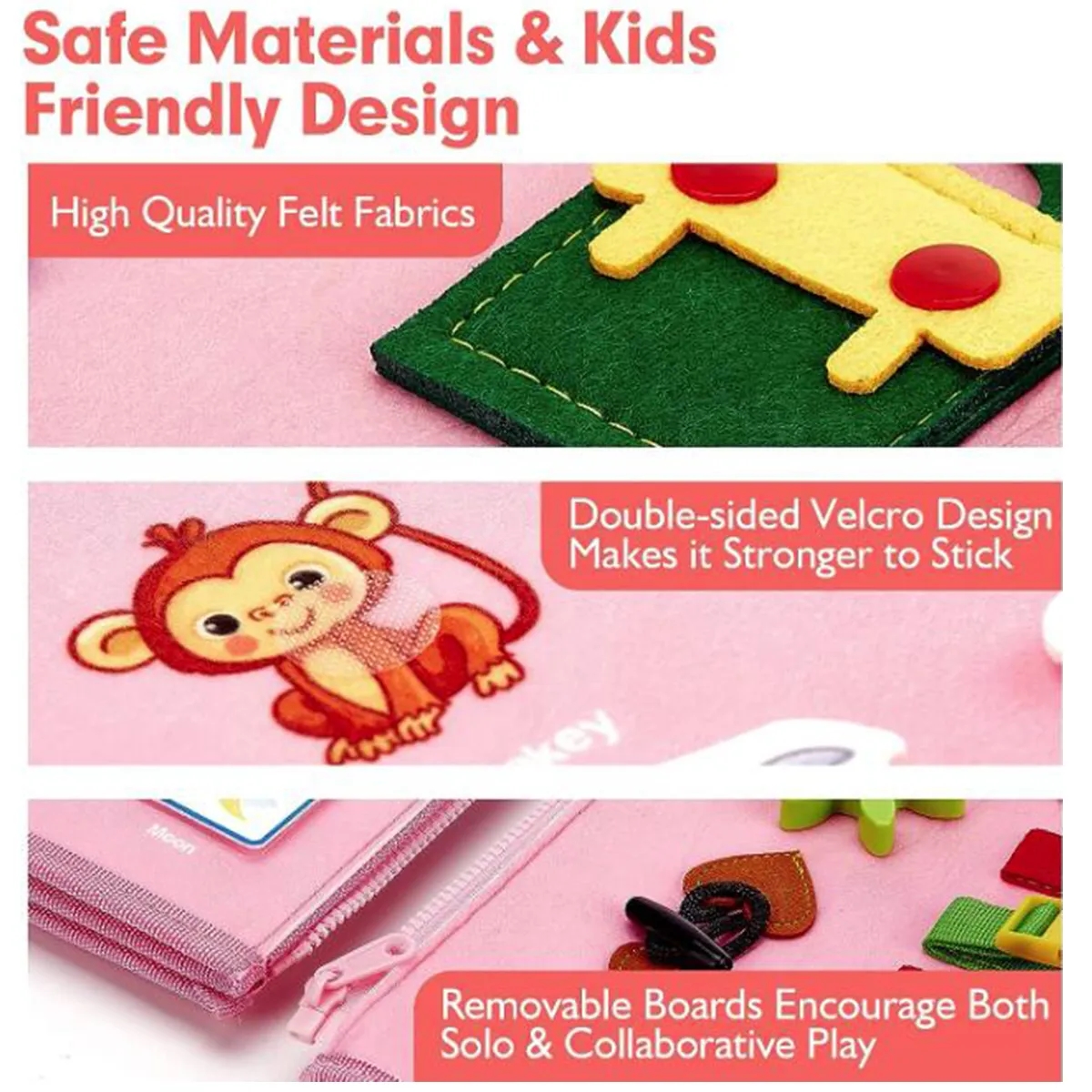 Busy Board - 7 in 1 Toddler Learning Activities Toys 4