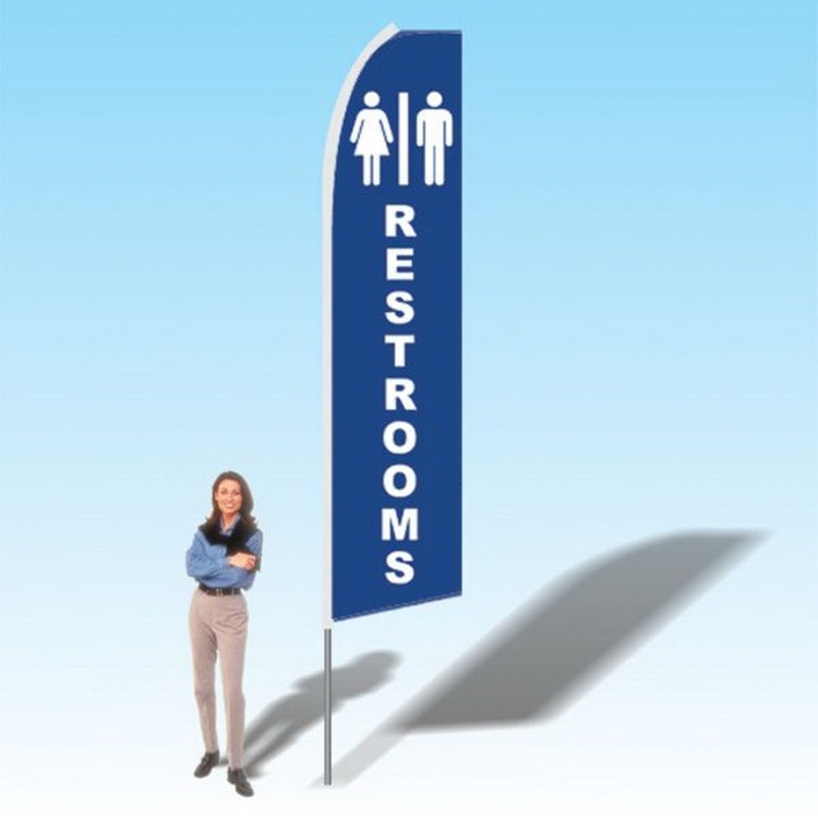 15FT Restrooms Advertising Banner Flag 1