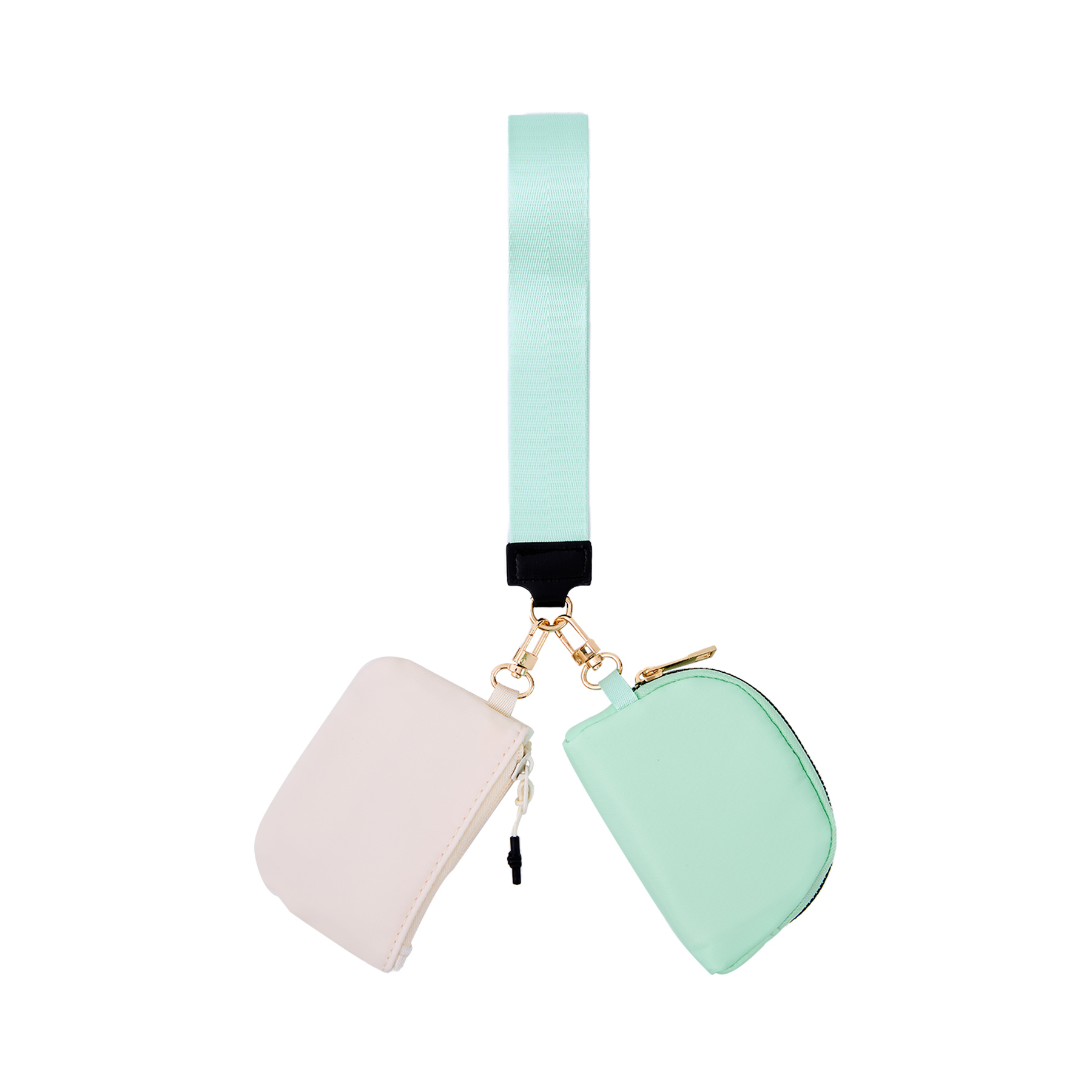 Dual Pouch Wristlet Keychain Lanyard 4