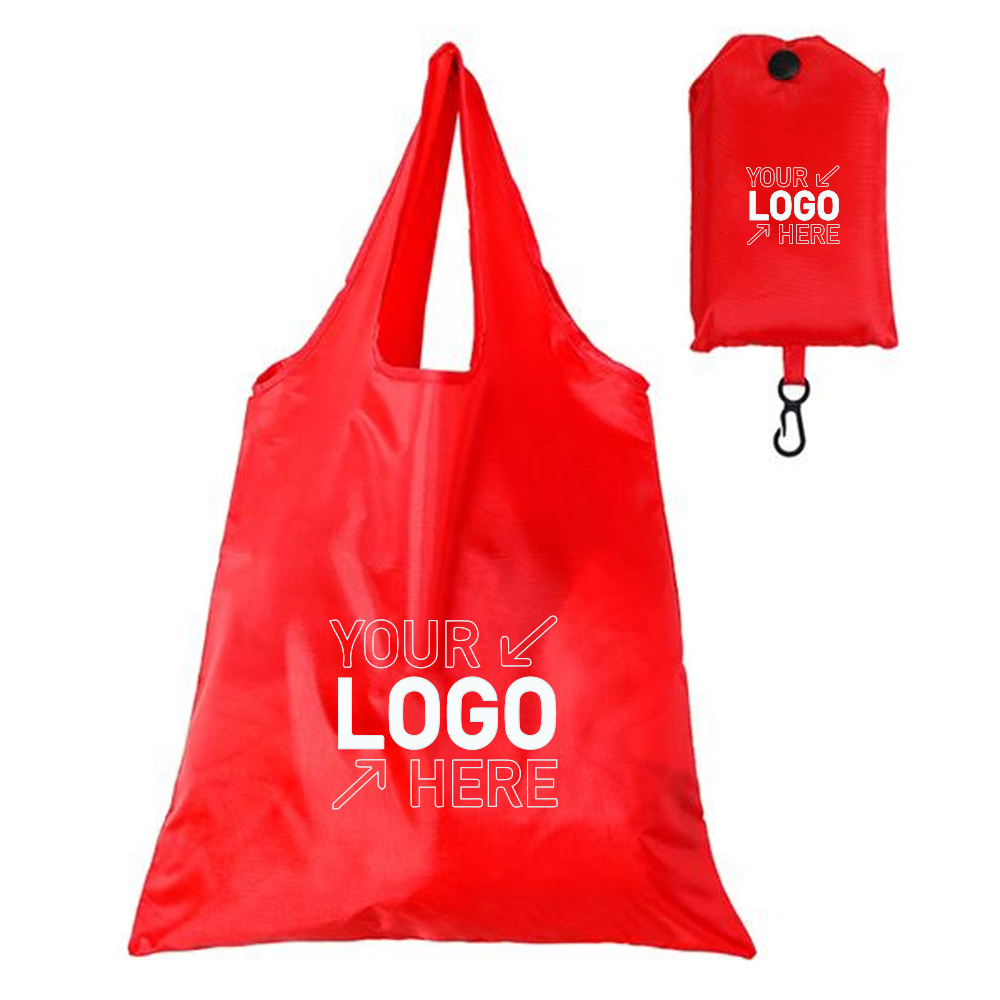 Keychain Foldable Grocery Shopping Tote Bag, custom tote bag with logo imprint 3