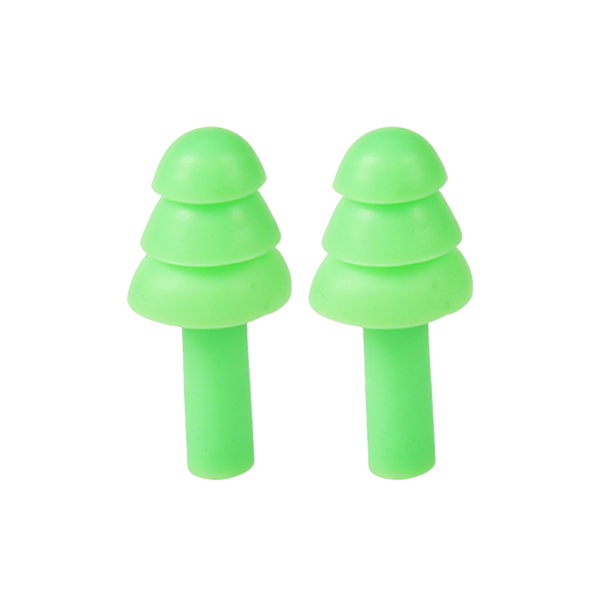 Silicone Triple Flange Noise Reduction Ear Plug With Pocket Case 1.18" Length X 0.59" Width 5