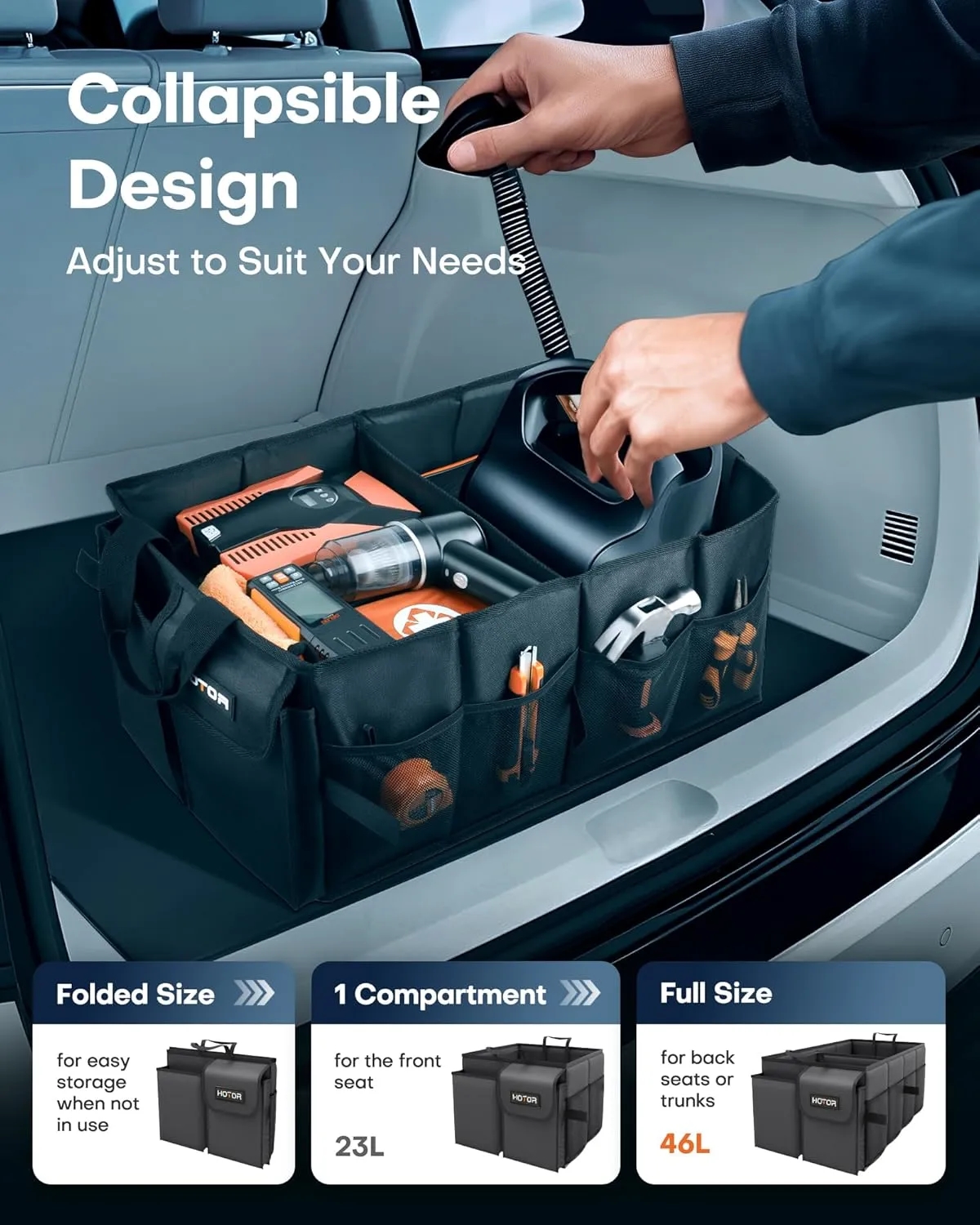 Foldable Car Storage Trunk Organizer 2