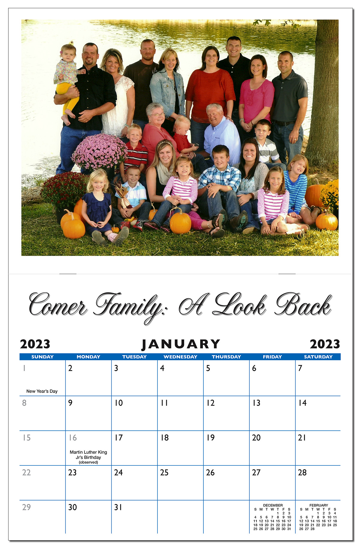 13 Custom Photo Wall Calendar 12
