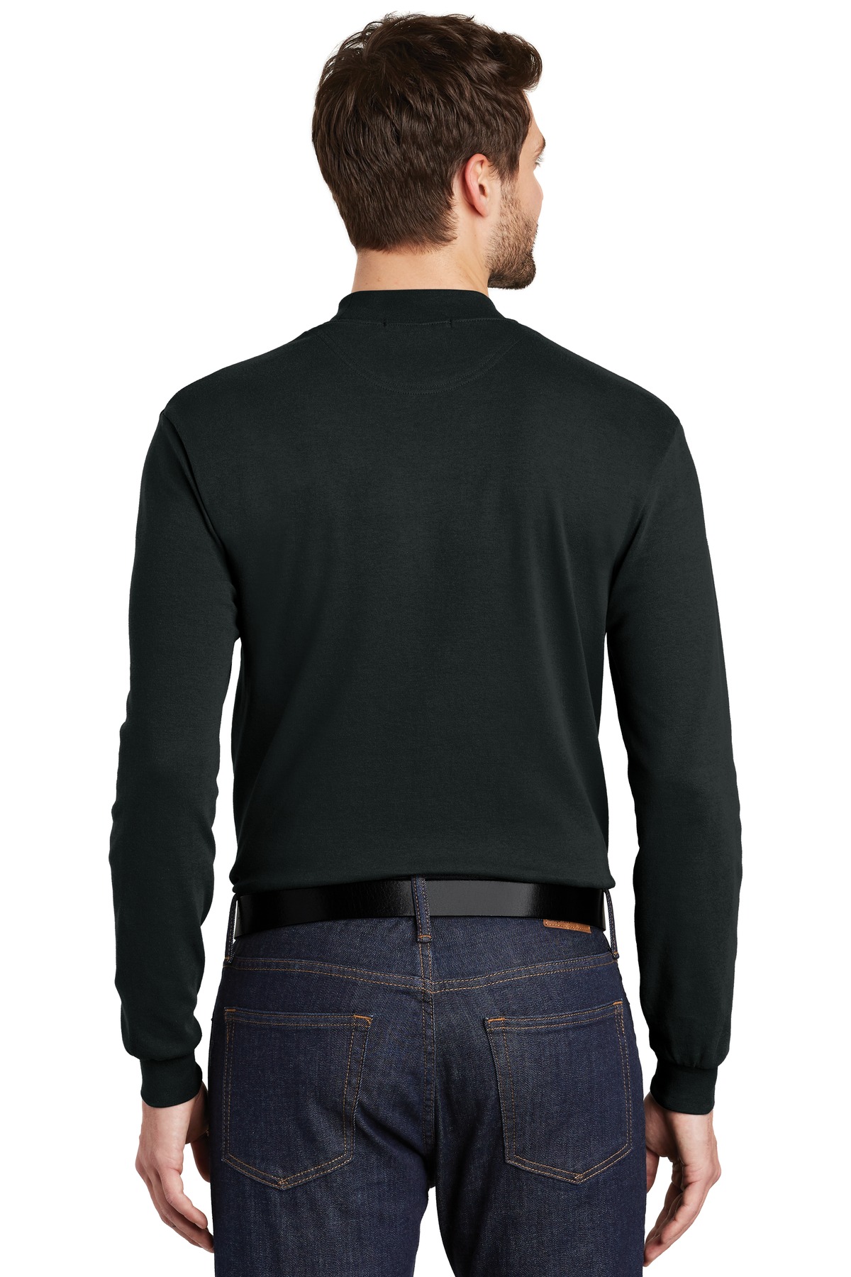 Interlock Knit Mock Turtleneck