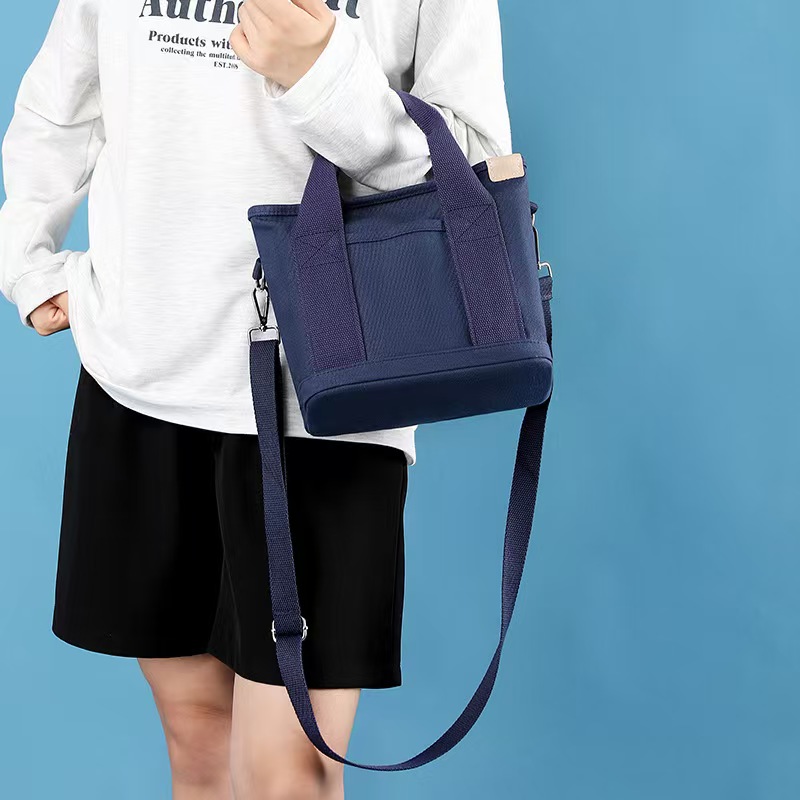 Versatile Canvas Tote Bag With Shoulder Strap For Teenager & College 7