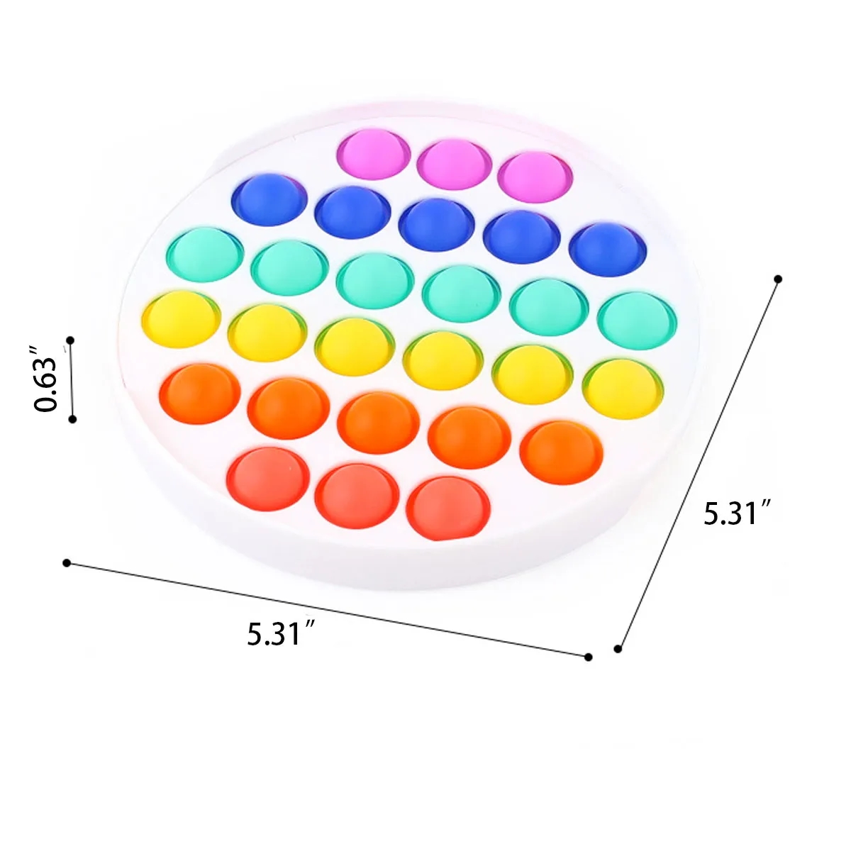 Stress Relief Silicone Push Pop Bubble Fidget Sensory Toy 3