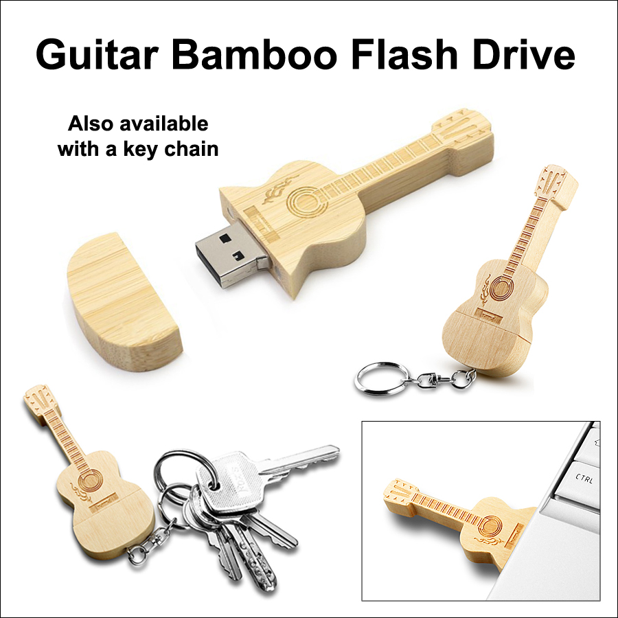 Guitar Bamboo Flash Drive / USB - 32GB