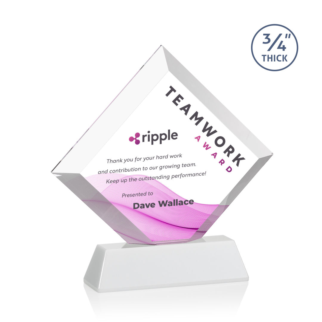 Belaire VividPrint™ Award on Newhaven Base - White 4