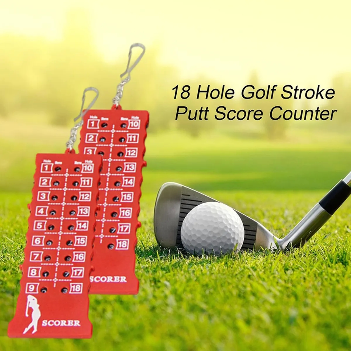 Portable Plastic Golf Stroke Putt Score Counter Tool 1