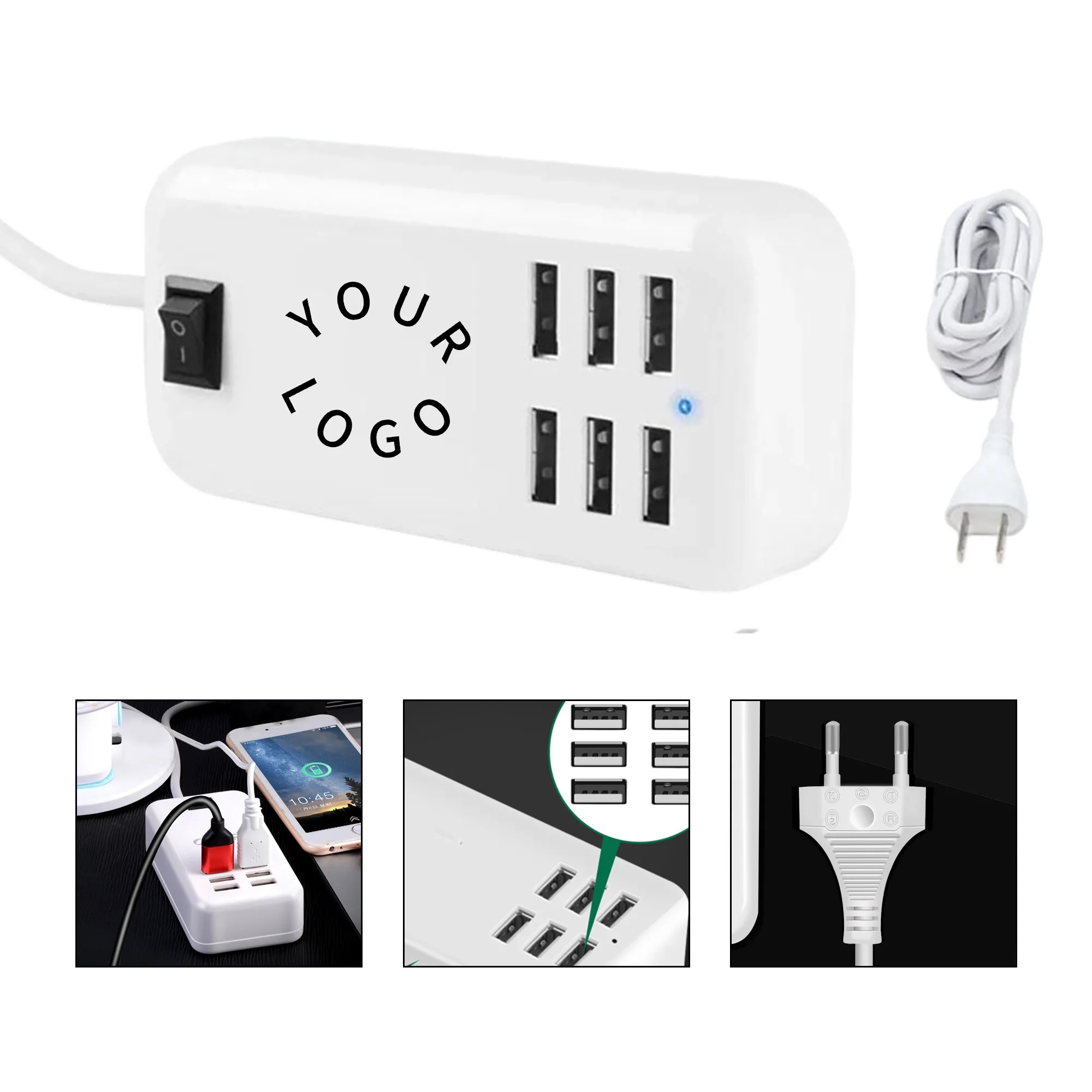 6 Ports USB Charger Hub Station 3