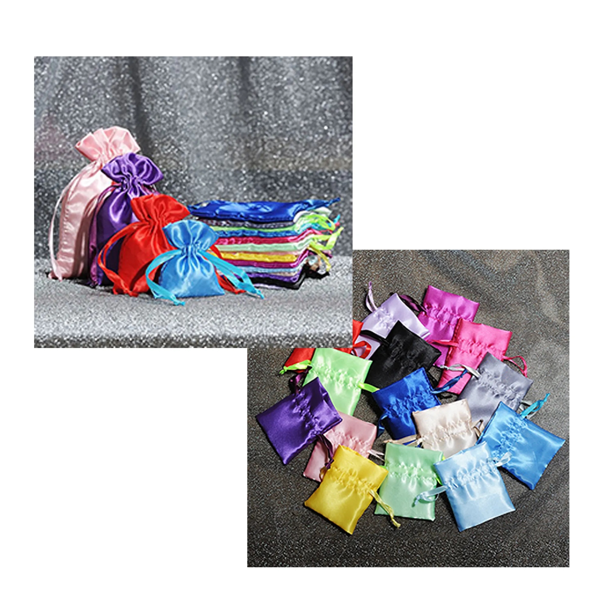 Silk Drawstring Gift Bags Premium Event Favors Custom Size 2