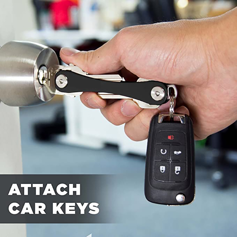 Aluminium Alloy Compact Key Holder Keychain Organizer 4