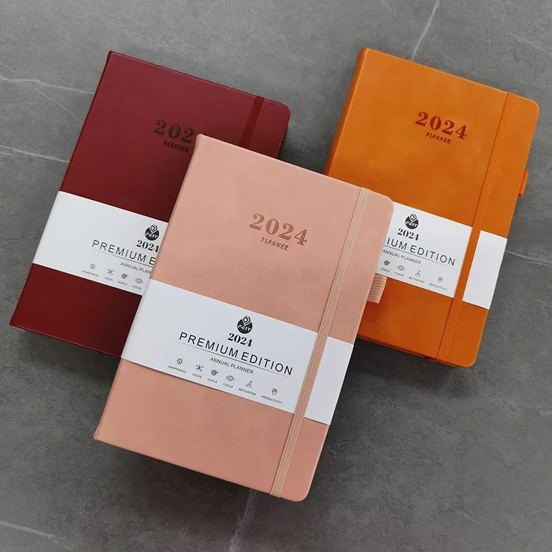 2025 Daily Planner Notebook A5 Size with Pen Holder 1