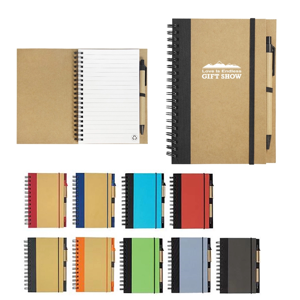 Eco-Inspired Spiral Notebook With Pen 2