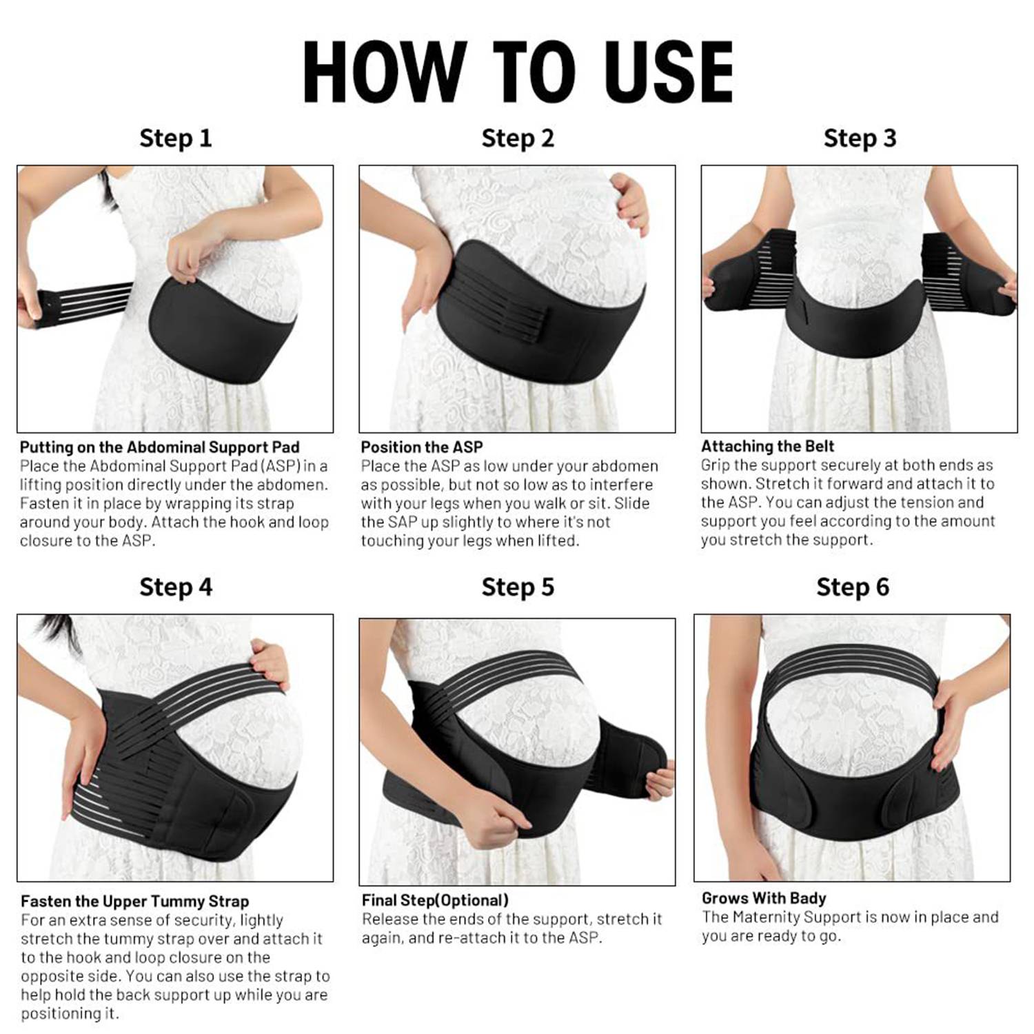 Breathable Adjustable Maternity Belly Support Belt 5