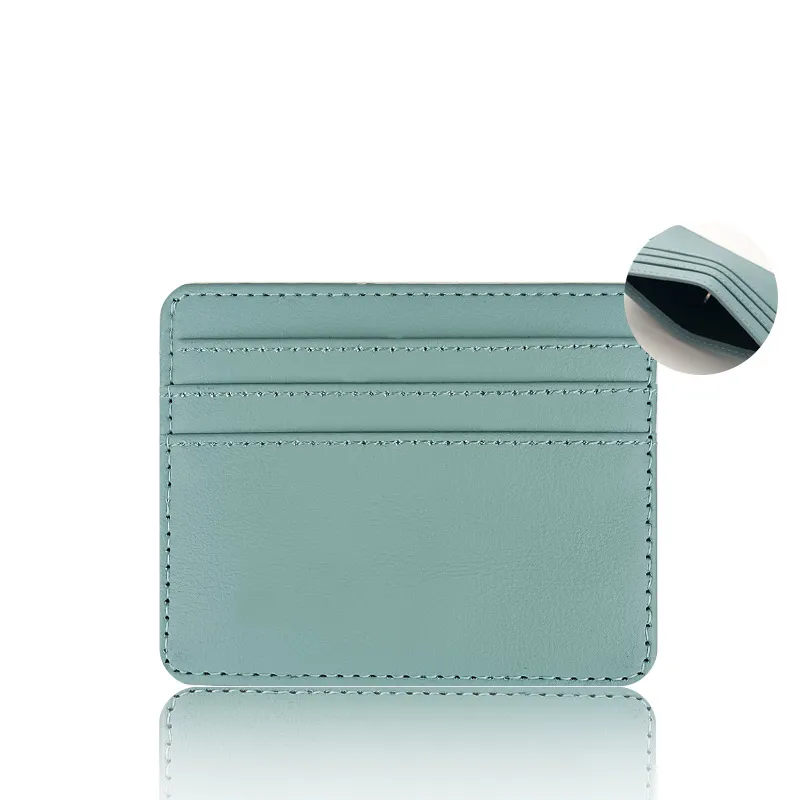PU Leather Card Holder Slim Wallets Minimalist 6