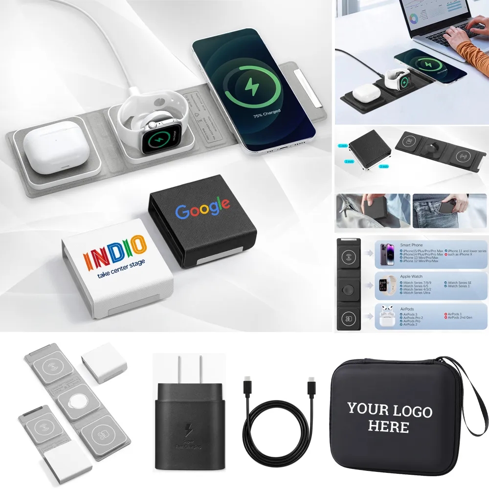 Portable 15W Wireless Charger w/ Wall Plug & Gift Box 6