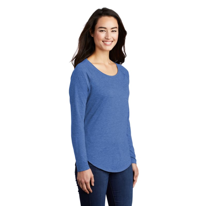 Sport-Tek Women's PosiCharge Long Sleeve Tri-Blend Wicking Scoop Neck Raglan Tee 55