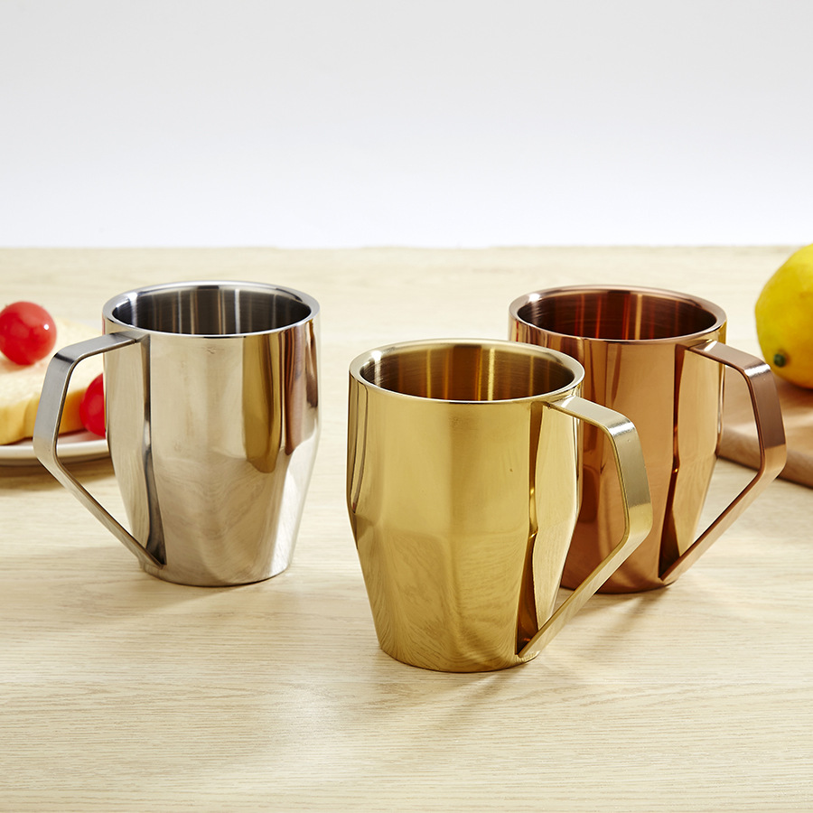 Stainless Steel Double Wall Coffee Cup Insulated Beer Mug 4