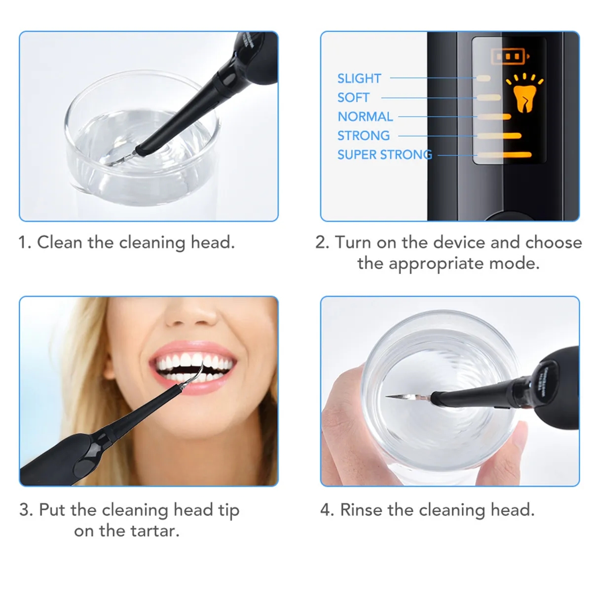 Portable Electric Ultrasonic Tooth Cleaning Kit 1