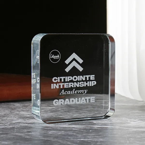 Crystal Square Paperweight 5