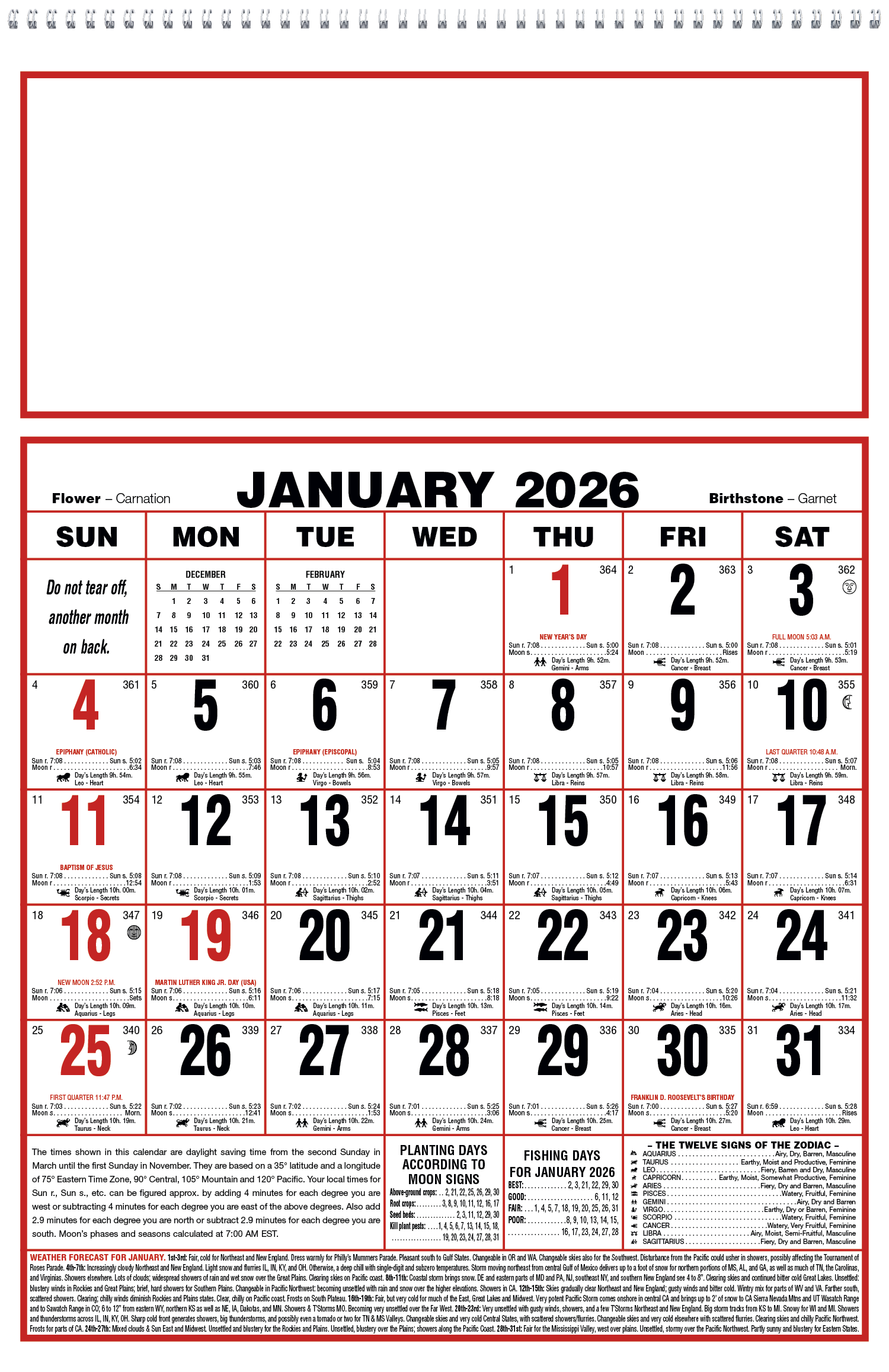 Triumph® Calendars Large Almanac