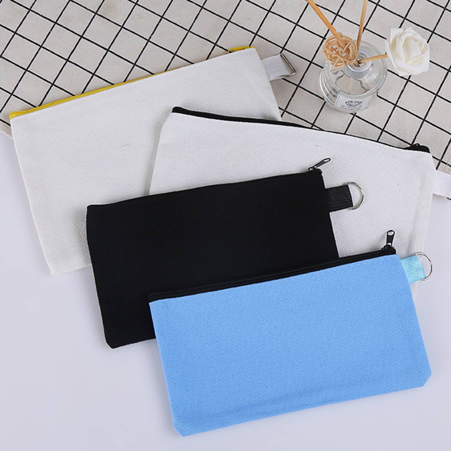 Canvas Tool Bag Zipper Pouch w/ Key Ring 1