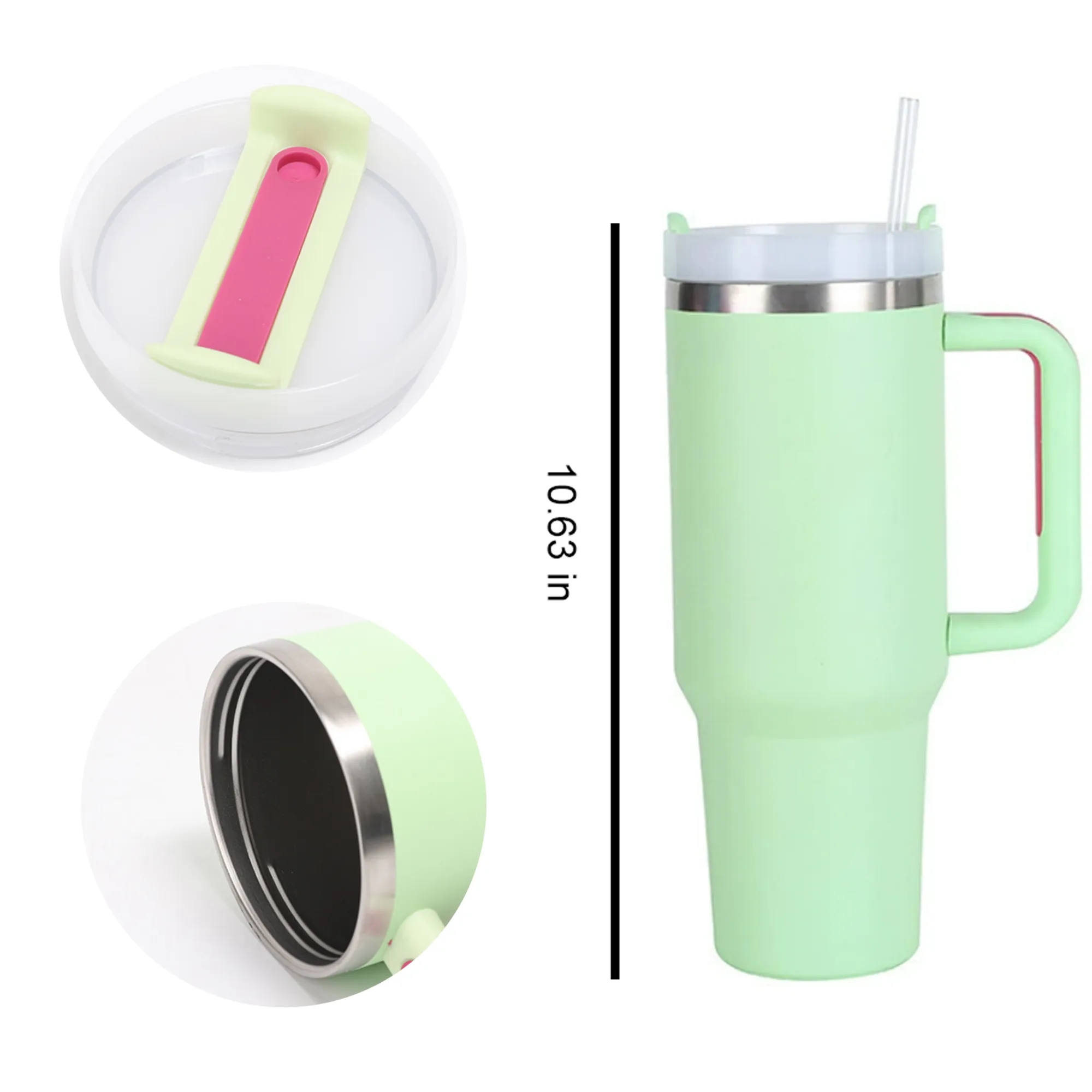 Insulated cup with handle and leak-proof design with logo 3