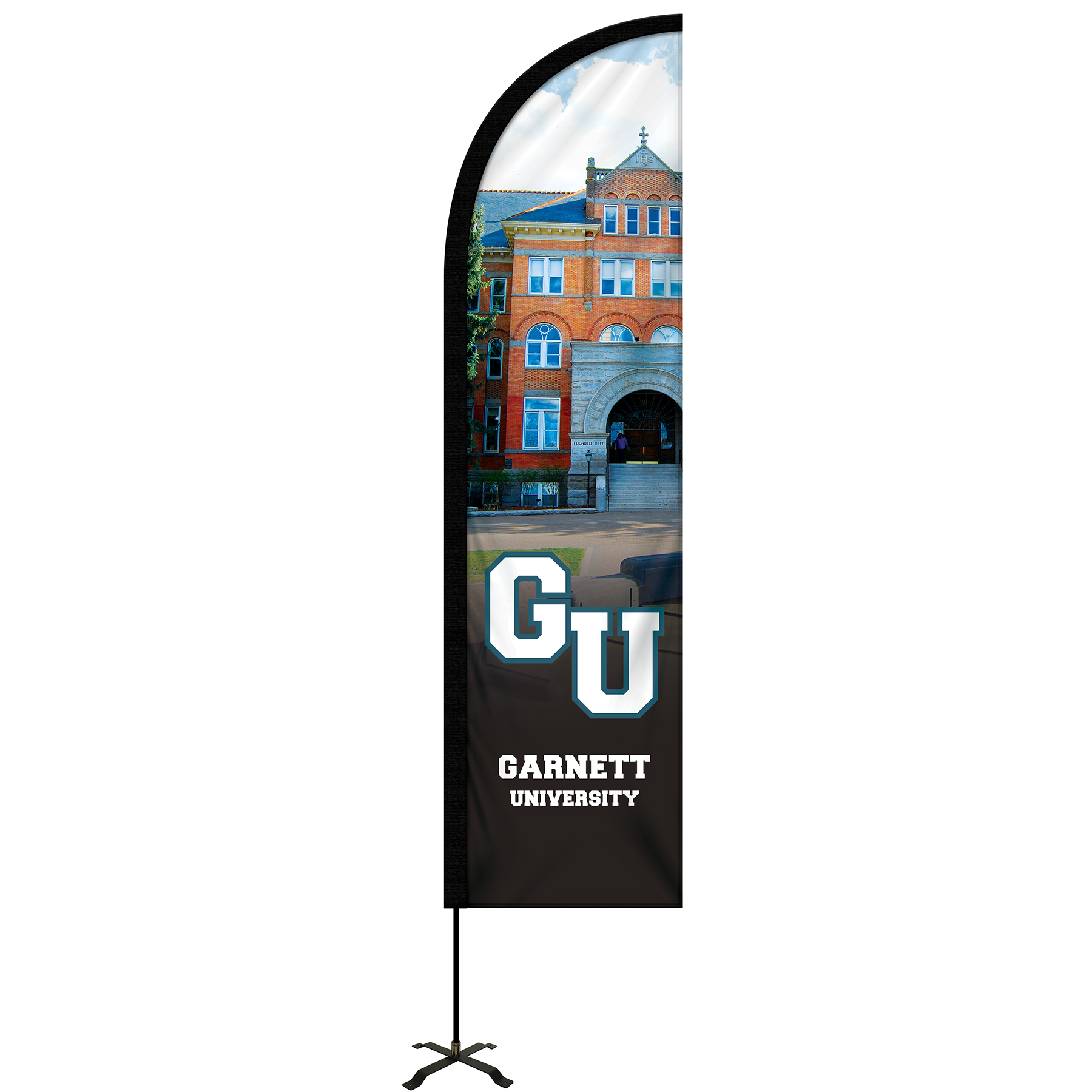 8' Portable Double Sided Half Drop Kit w/ Cross Base 23