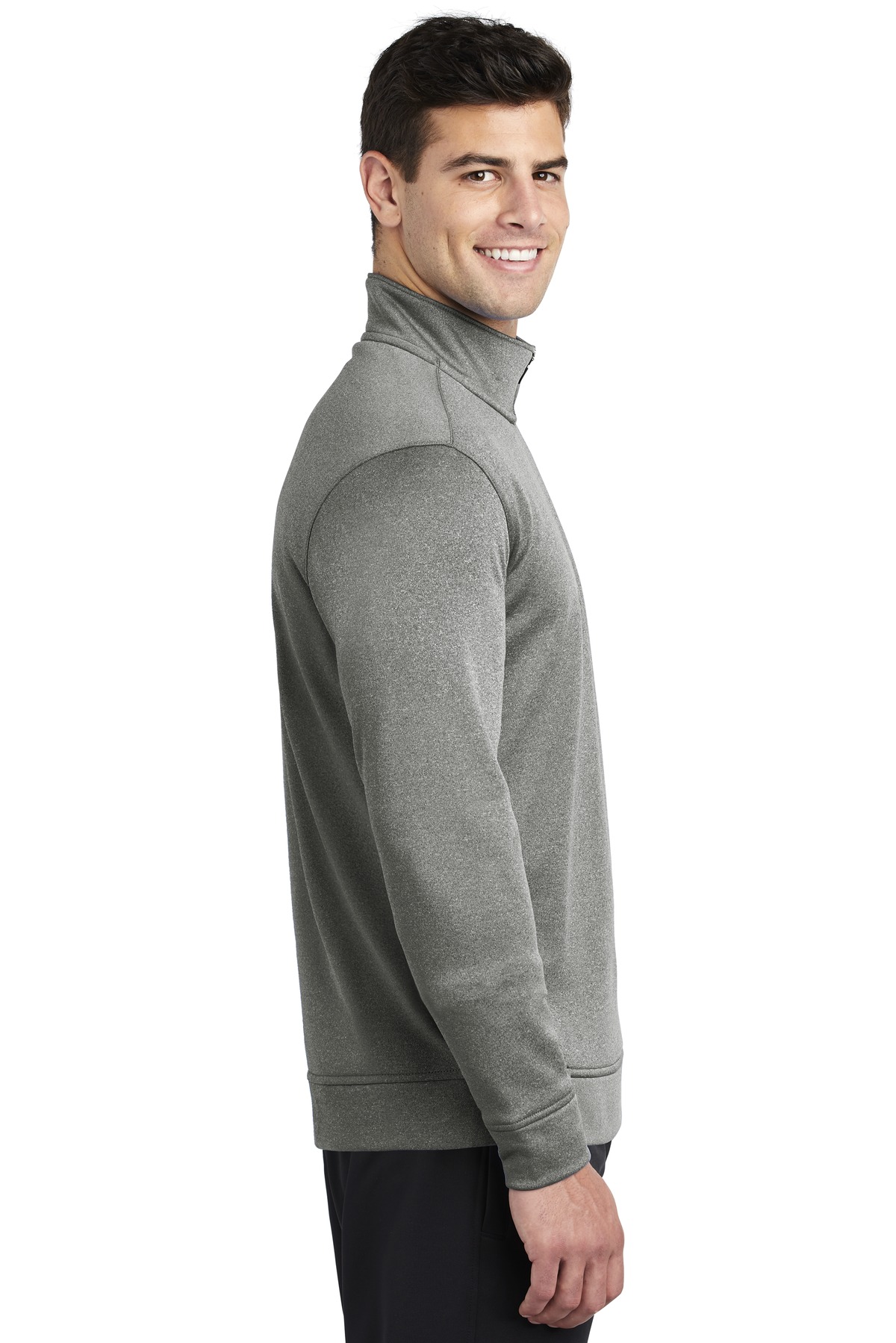 PosiCharge Sport-Wick Heather Fleece 1/4-Zip Pullover