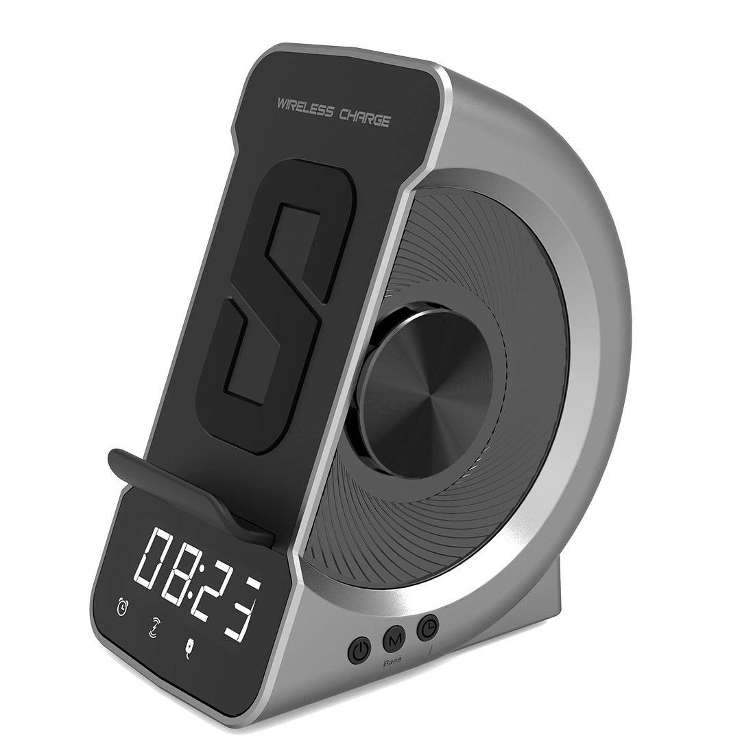 Fast Wireless Charging Alarm Clock With Bluetooth Speaker 2