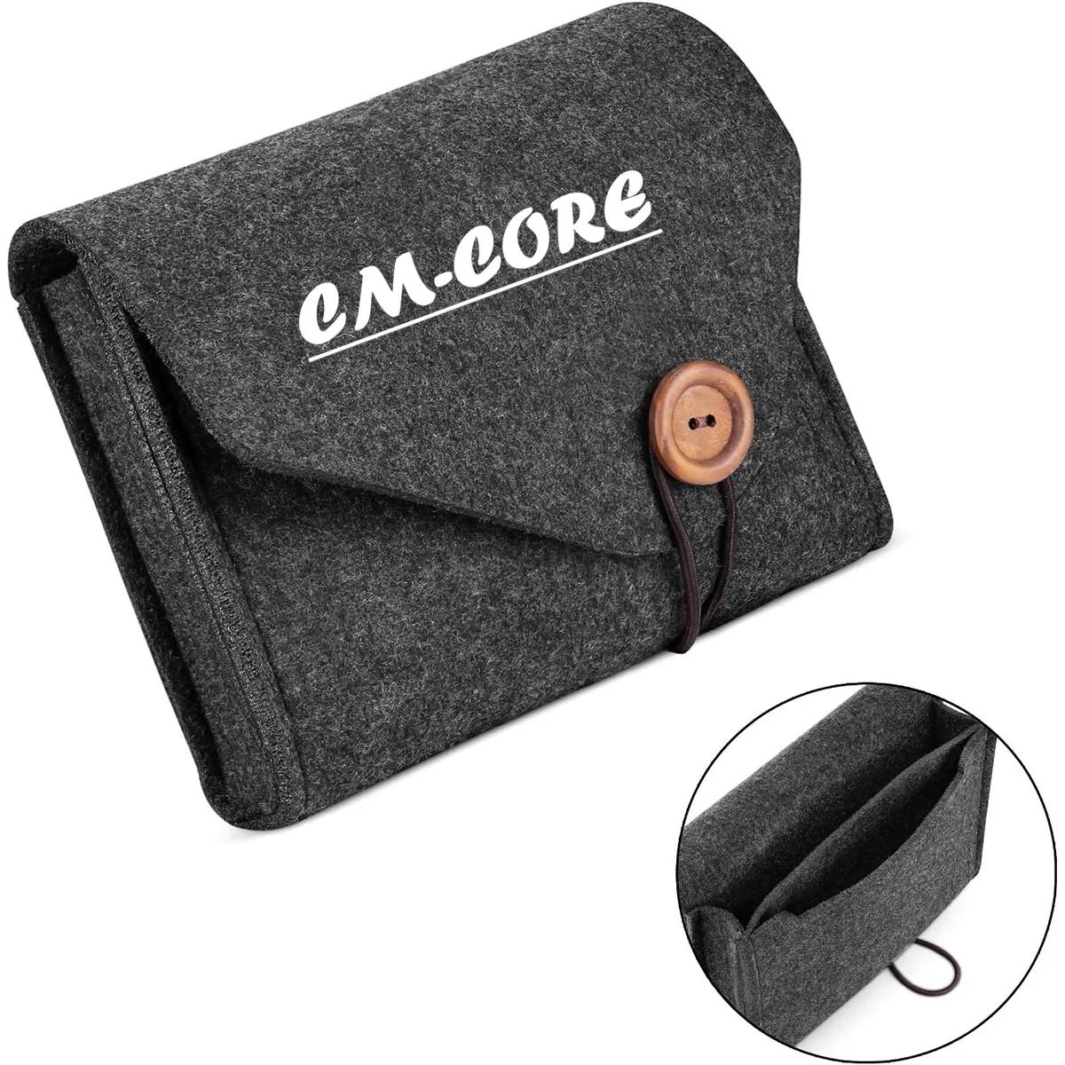 Portable Felt Power Adapter Storage Bag Protective Case 3