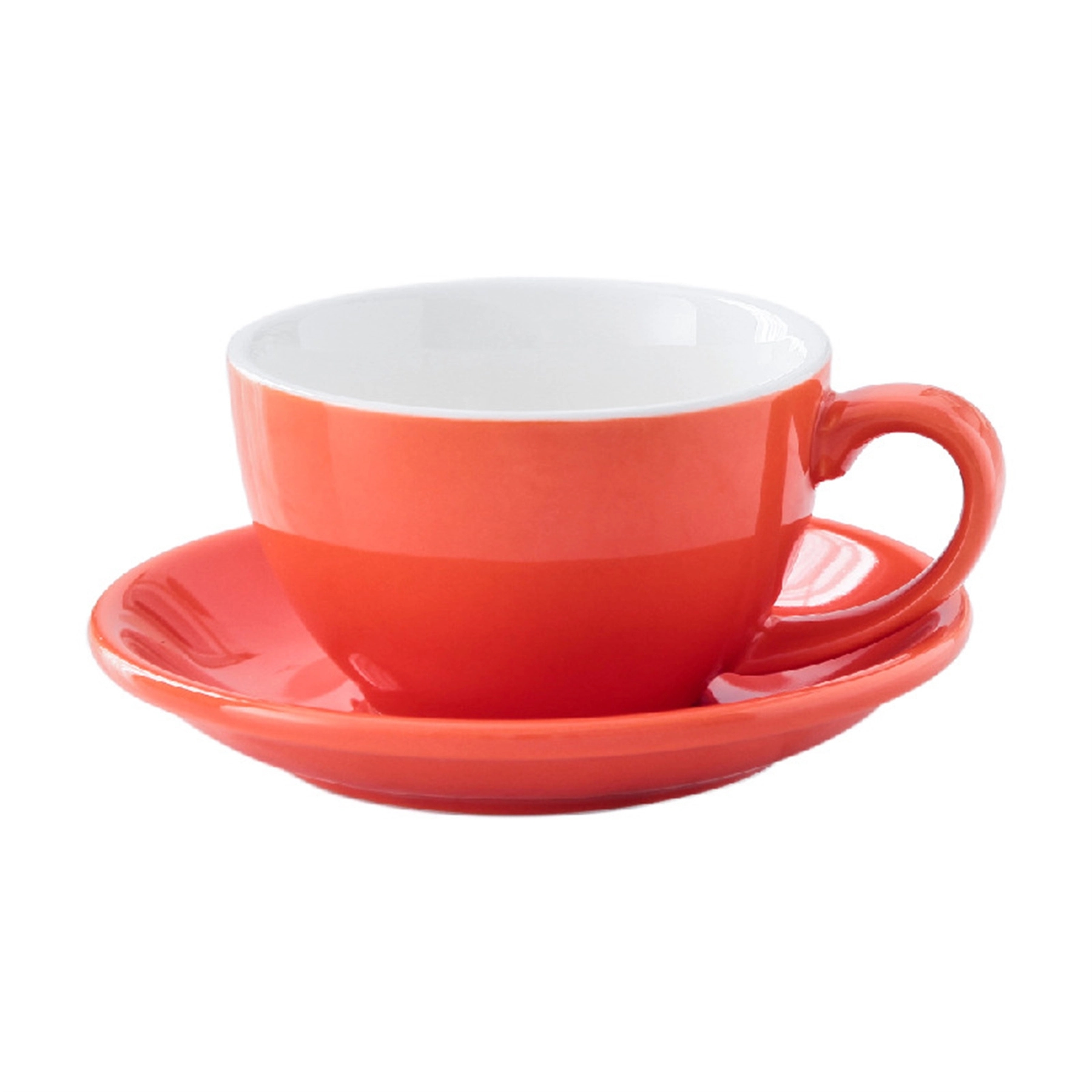 10 Oz Ceramic Coffee Cup and Saucer with handle 3