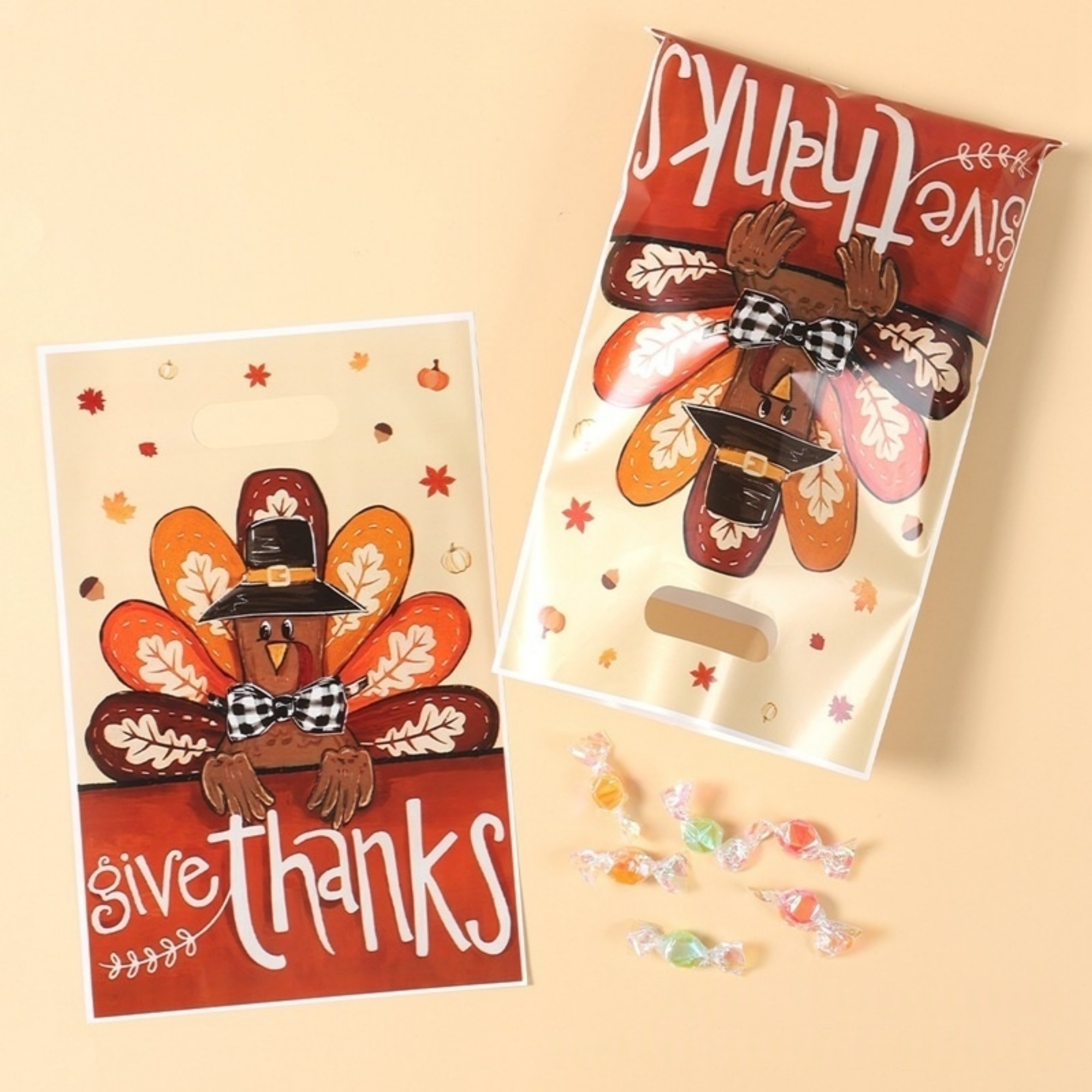Thanksgiving Themed Gift Bag Favor Pouch 2