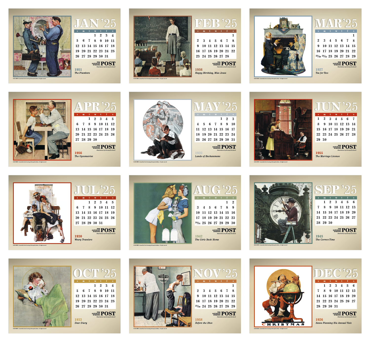 Triumph® Calendars The Saturday Evening Post Large Desk Calendar 4