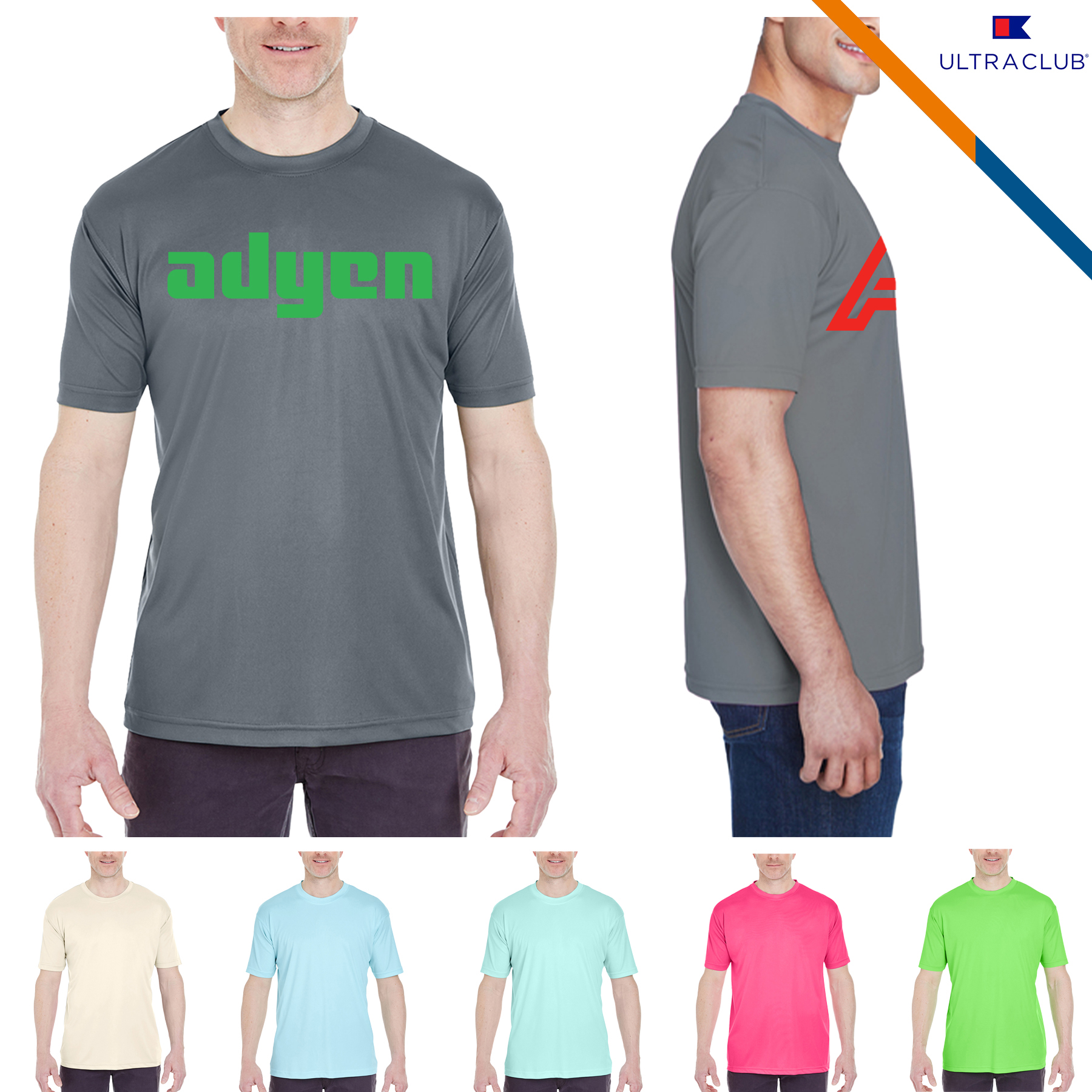 UltraClub® 4 oz Moisture-Wicking Sports T-Shirts 1
