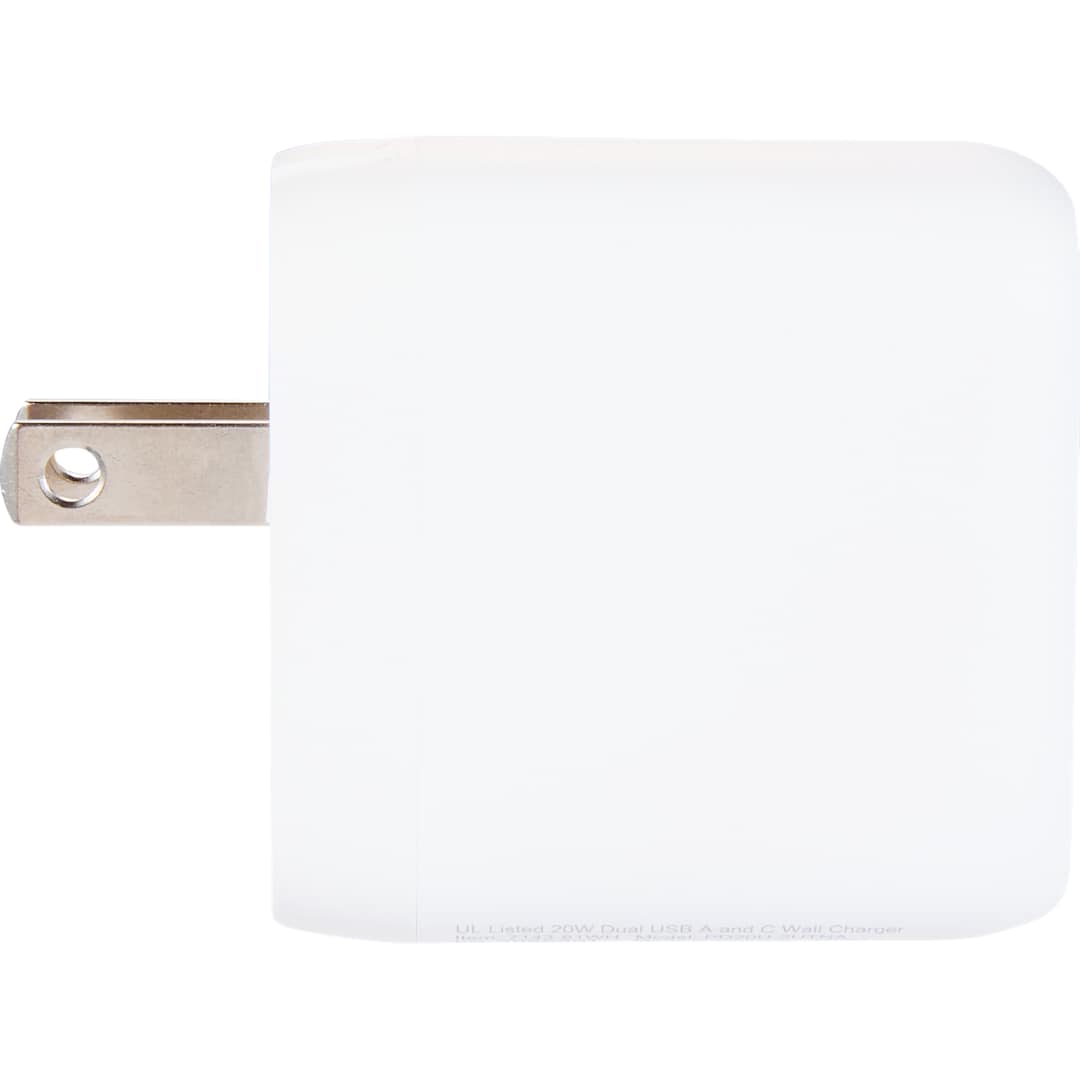 UL Listed 20W Dual USB A and C Wall Charger 23