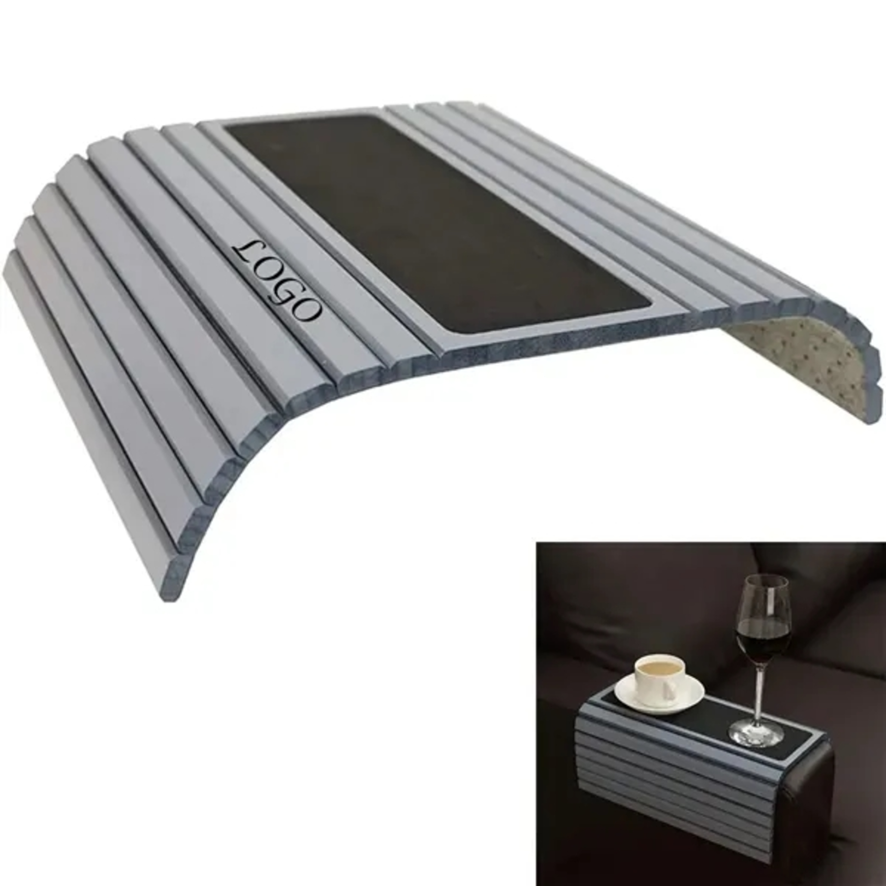 Sofa Arm Bamboo Tray Table
2