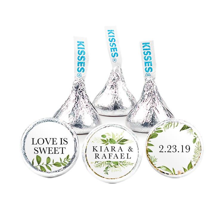 Wedding Botanical Design - Hershey's Kisses w/ Full Color Label 2