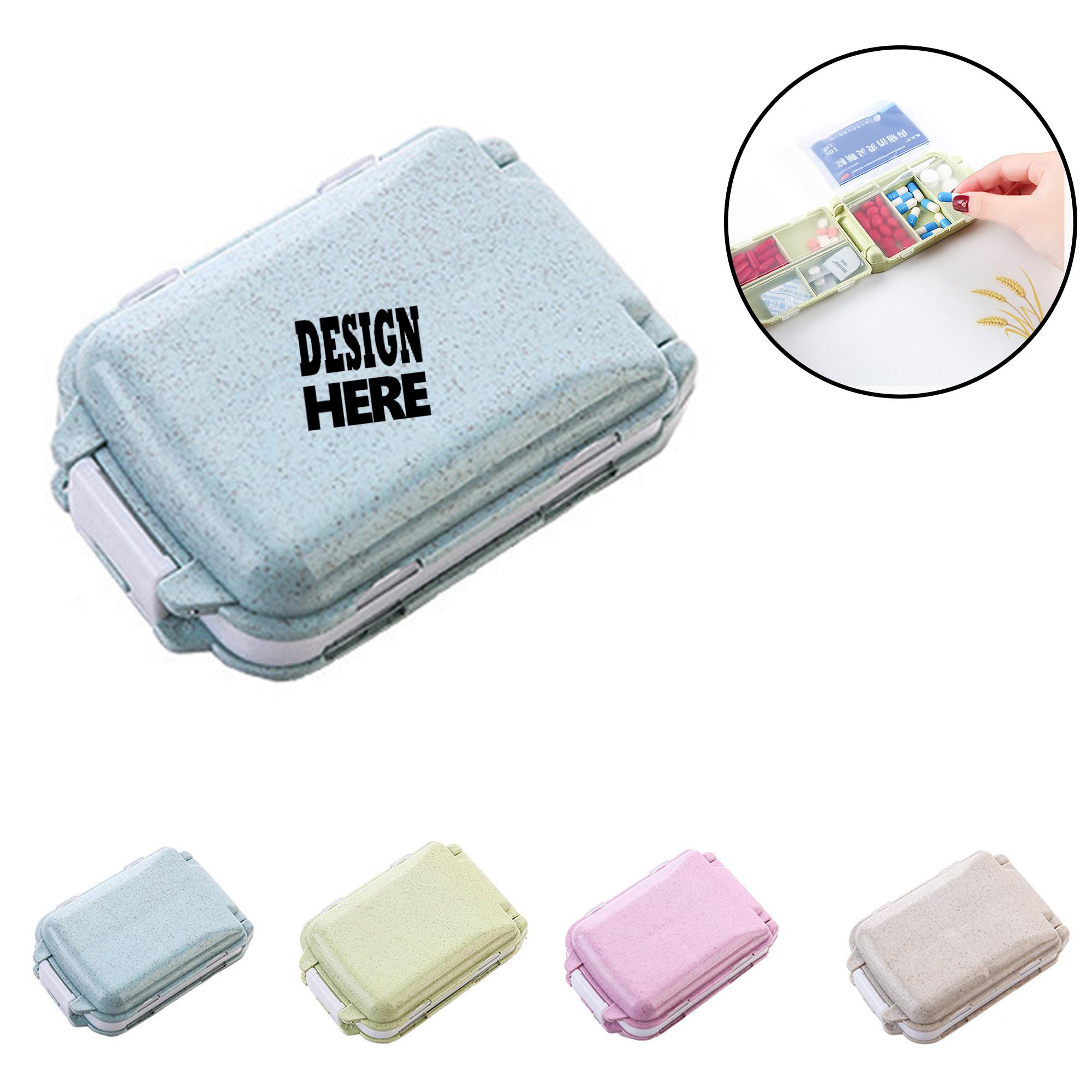 Three-Layer 8-Compartment Travel Medicine Box 1