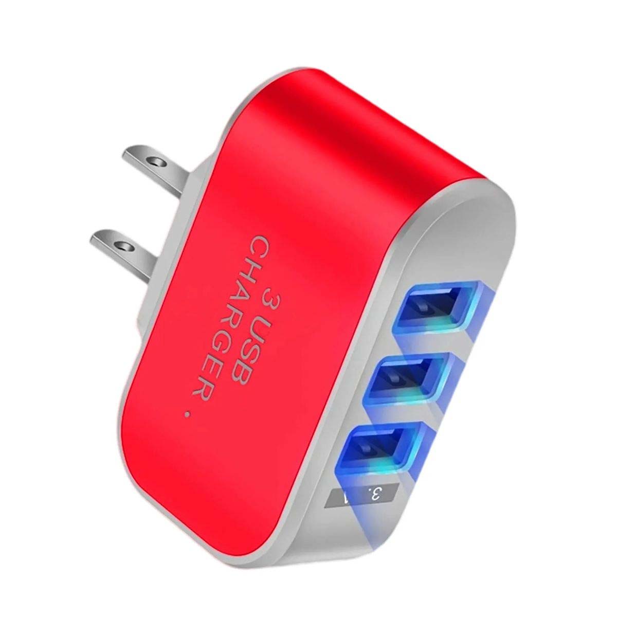 Portable LED USB Charger with Three Outlets 2