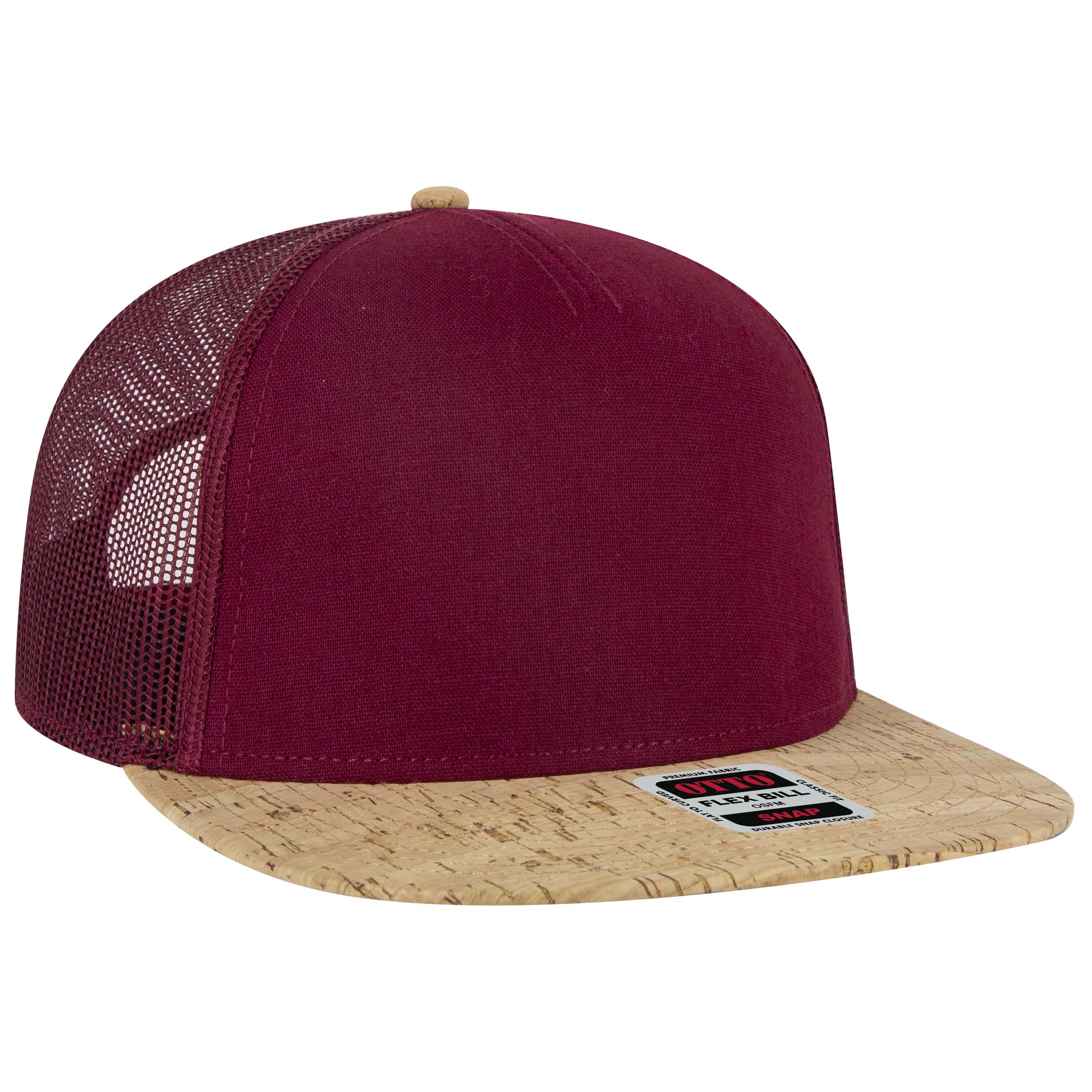 OTTO CAP® OTTO SNAP 5 Panel Pro Style Mesh Back Trucker Snapback Hat 39