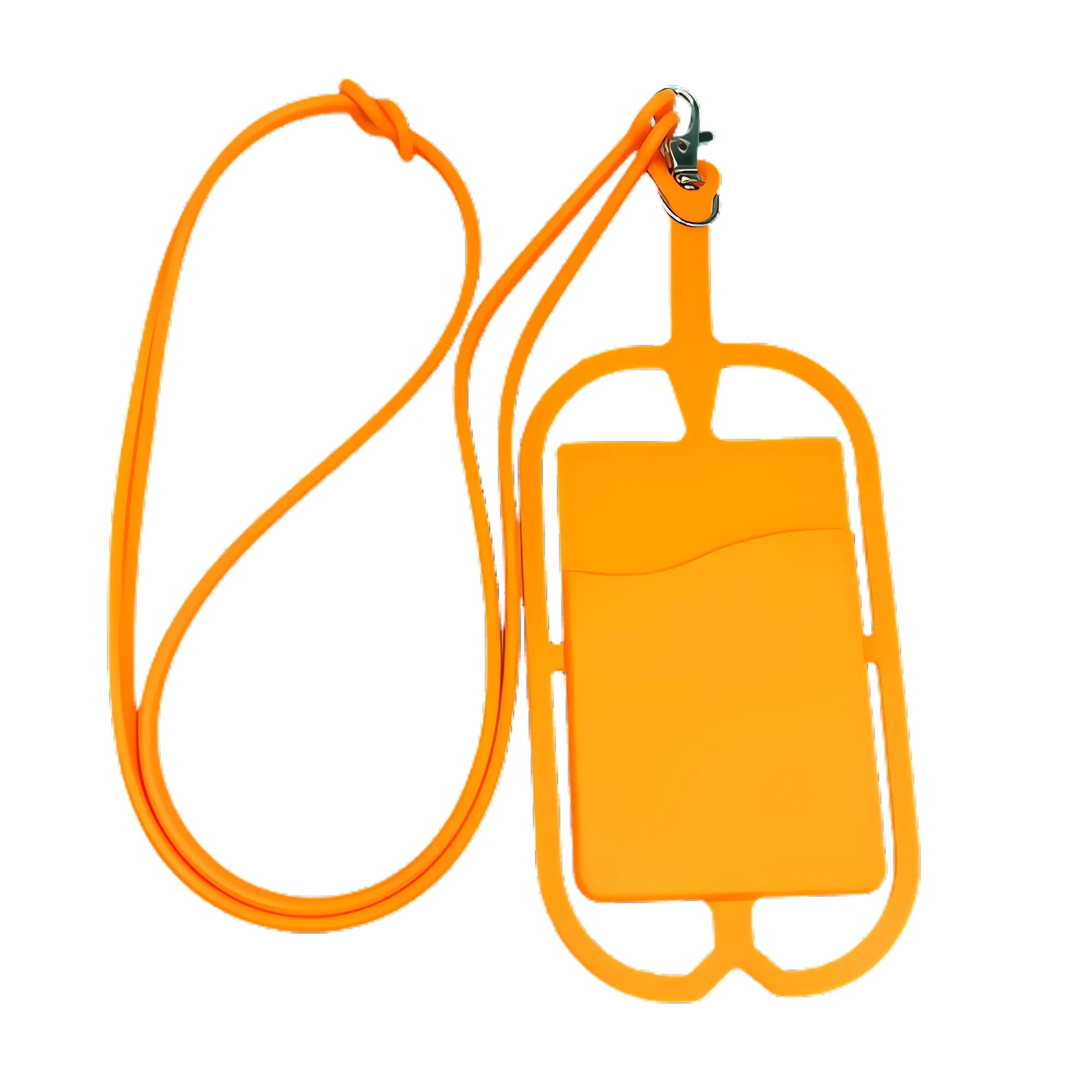 Cell Phone Lanyard w/Card Pocket And Silicone Neck Strap 4