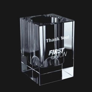 Square Crystal Pen Holder 2