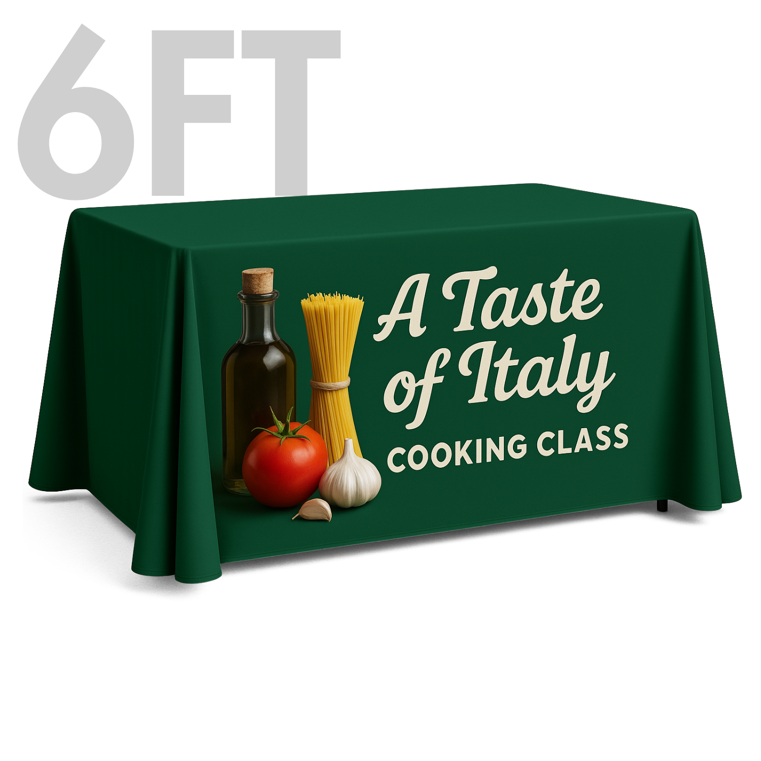 6' Table Throw, Front Panel Print 46