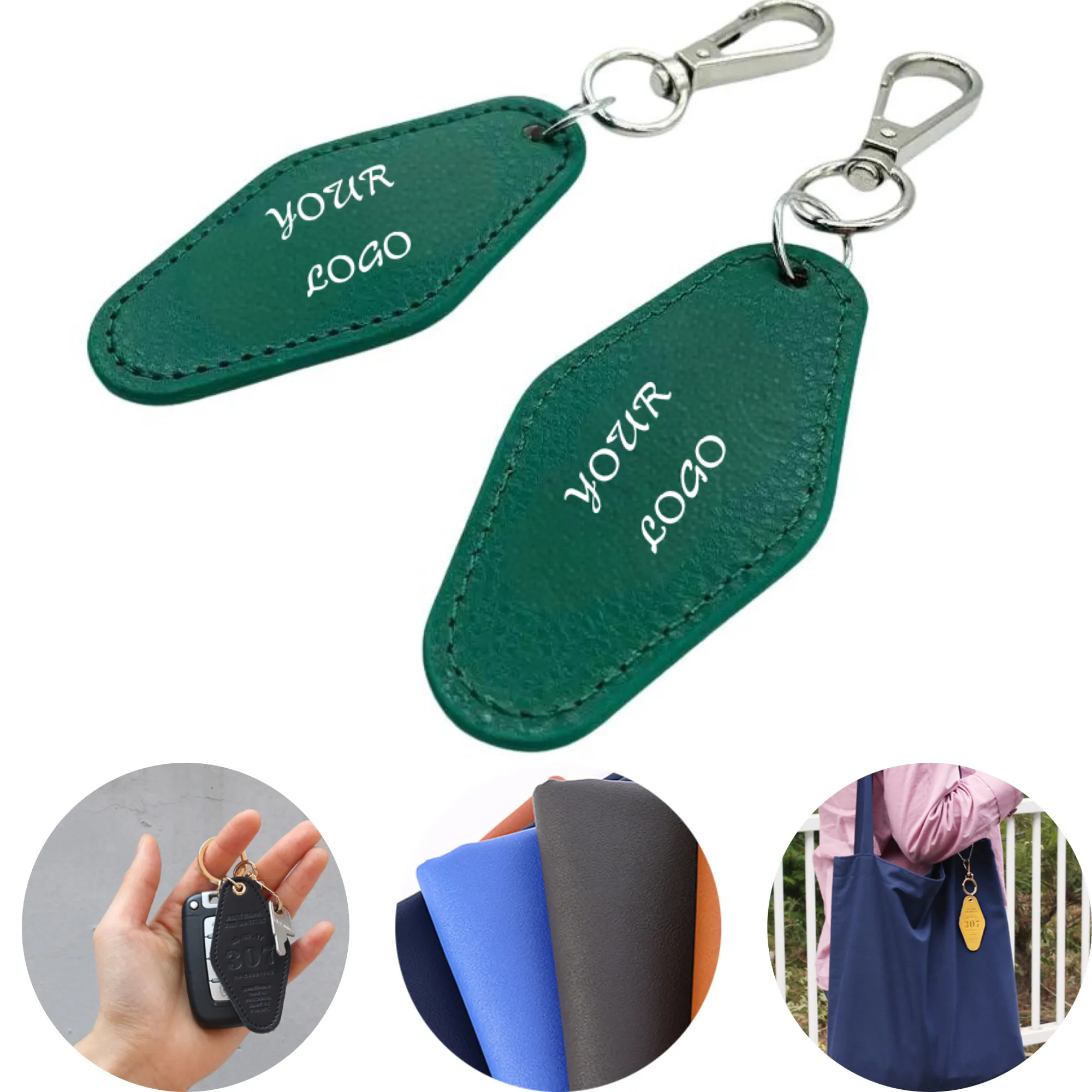 Diamond-shaped lychee grain leather double-sided hot stamped