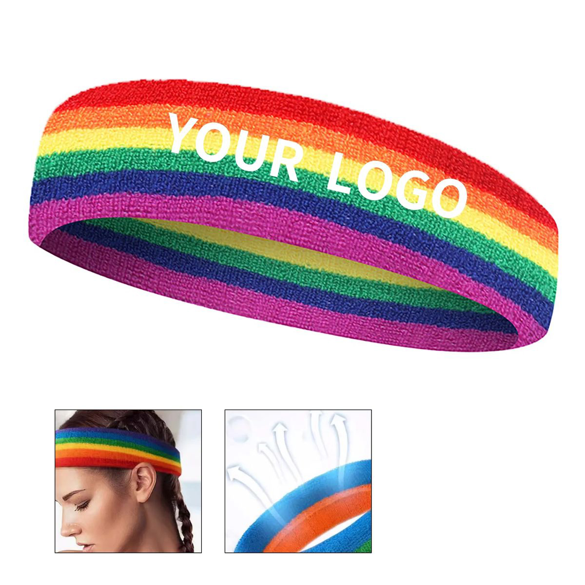 Breathable Pride Headband Polyester for Running or Gym 3